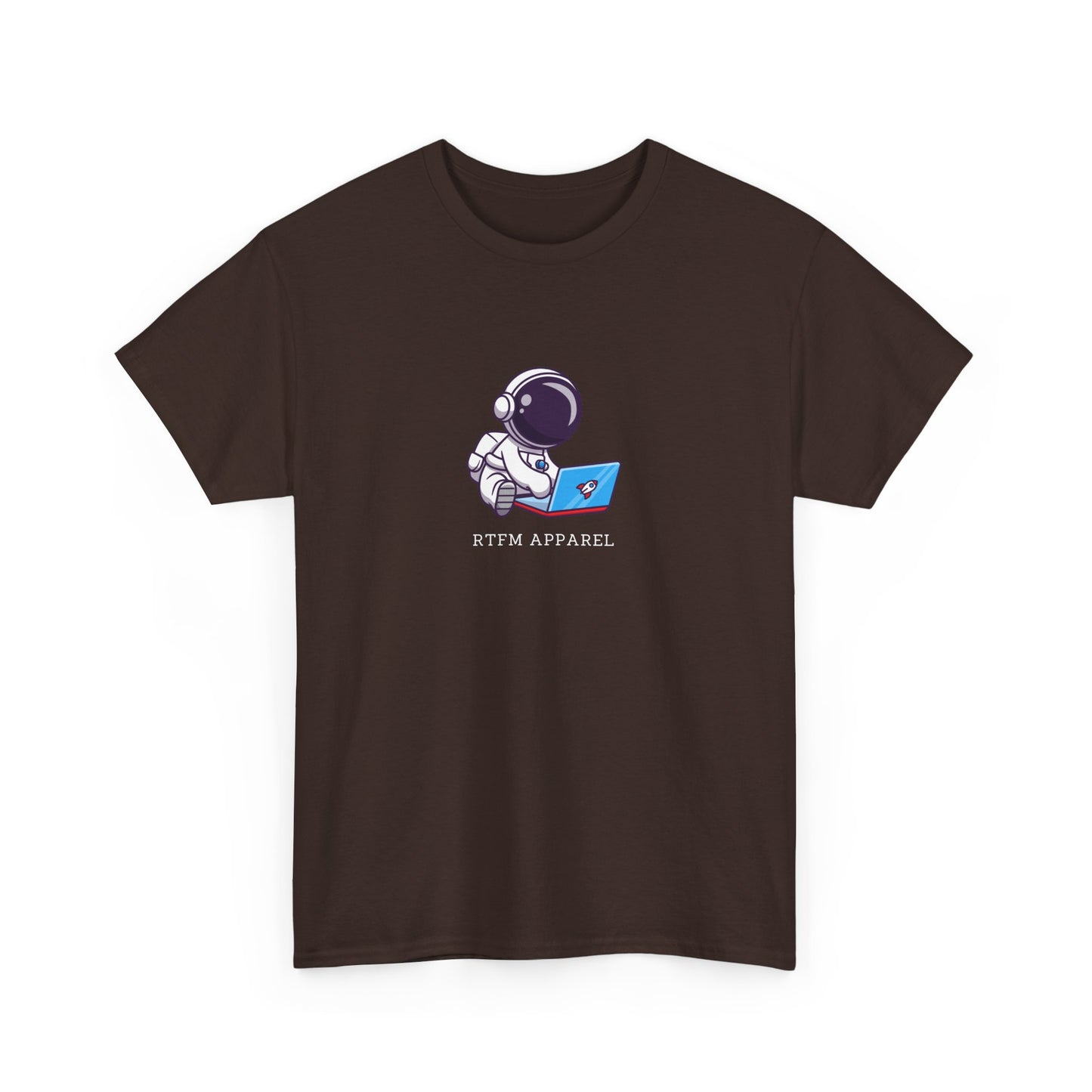 RTFM Apparel - Astronaut With Laptop Geek Humor Tech IT Sysadmin