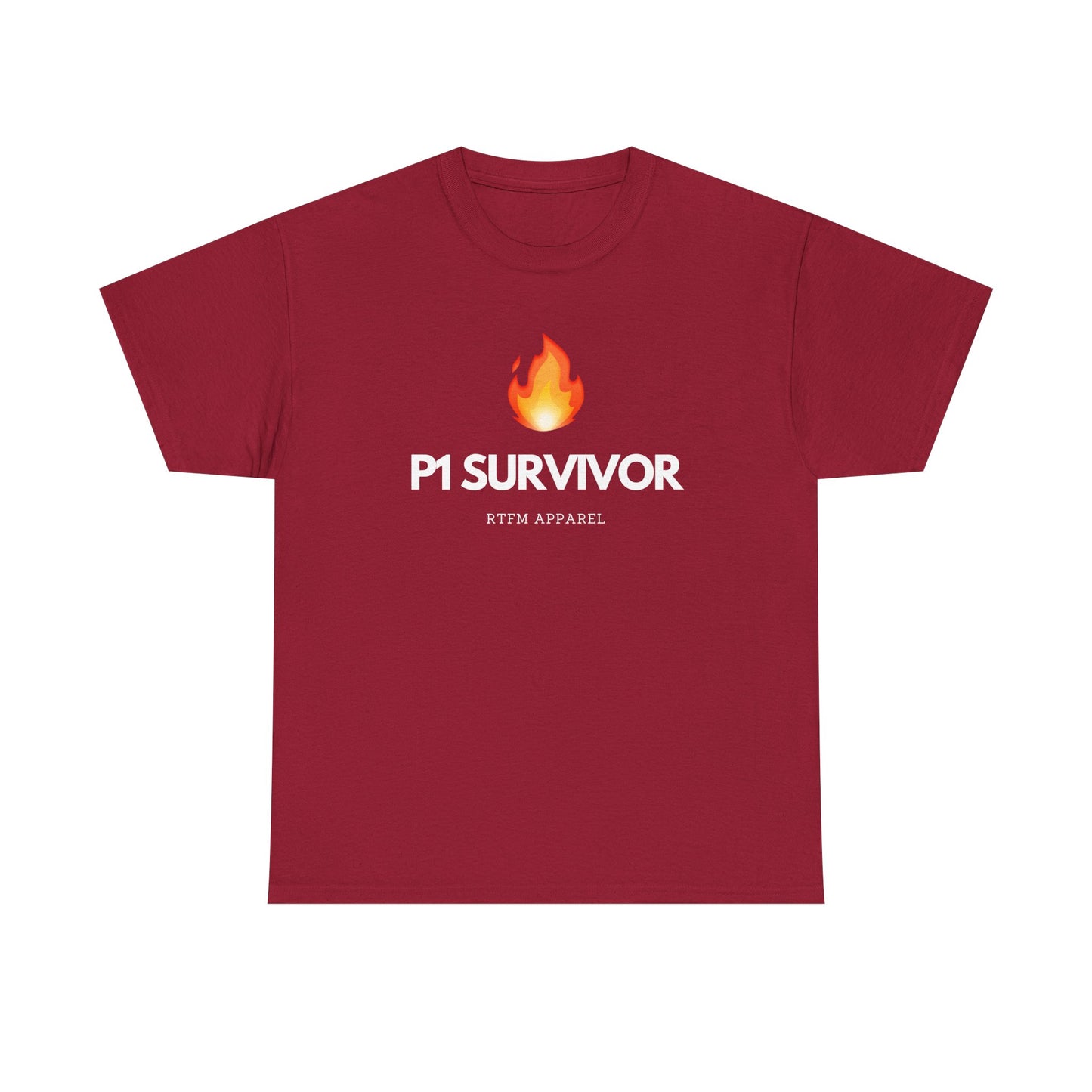 P1 Survivor T-Shirt - RTFM Apparel Funny IT, Tech, Cybersecurity, Geek Humor