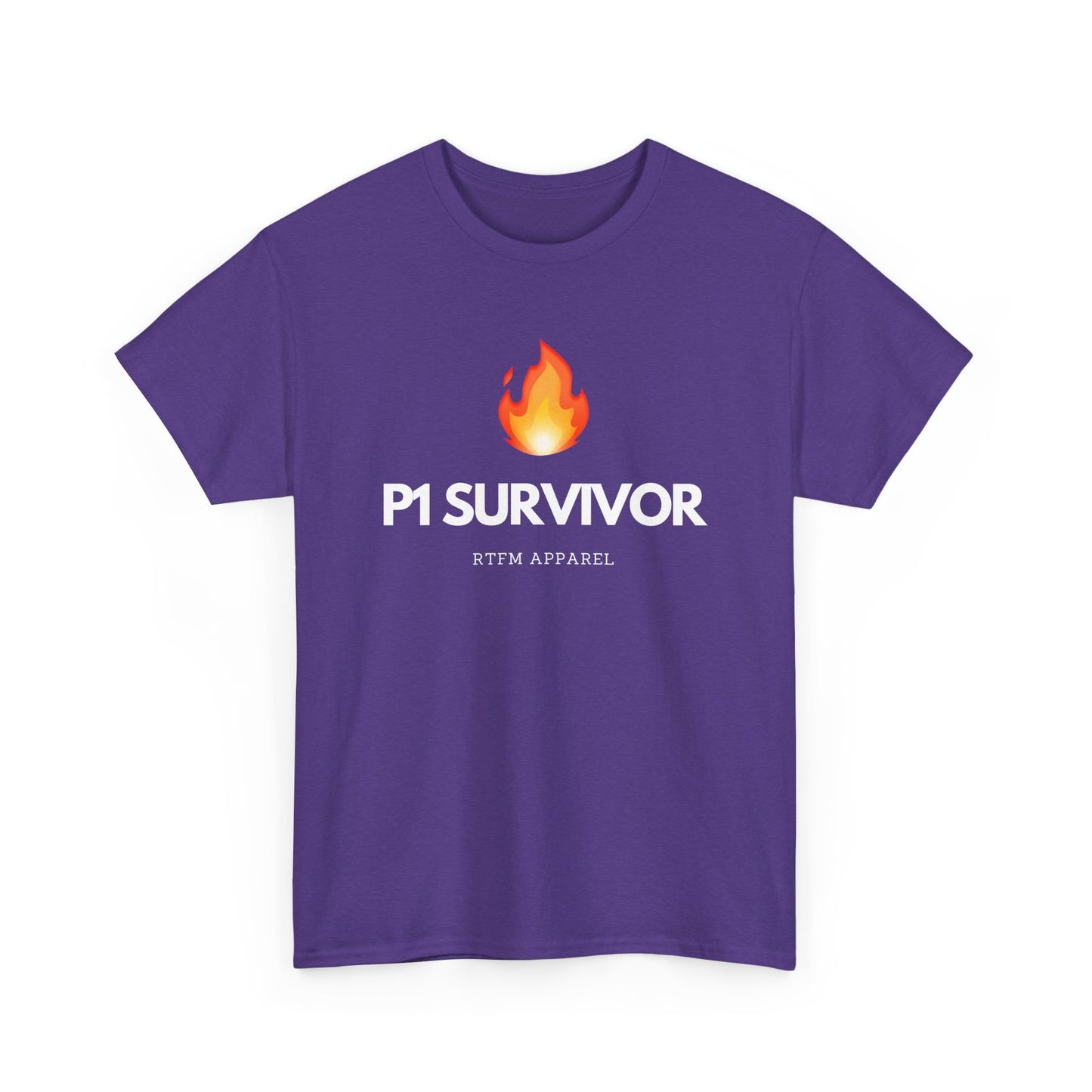 P1 Survivor T-Shirt - RTFM Apparel Funny IT, Tech, Cybersecurity, Geek Humor