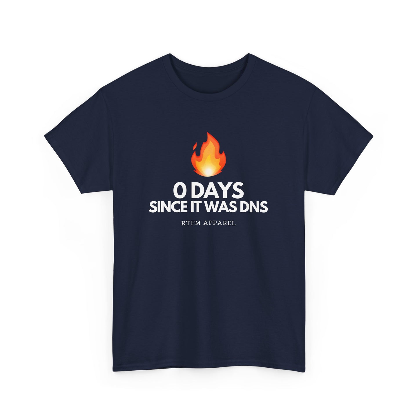 0 Days Since It Was DNS - Tech Humor, Sysadmin, IT, Network, Funny, Geek Quote Tee