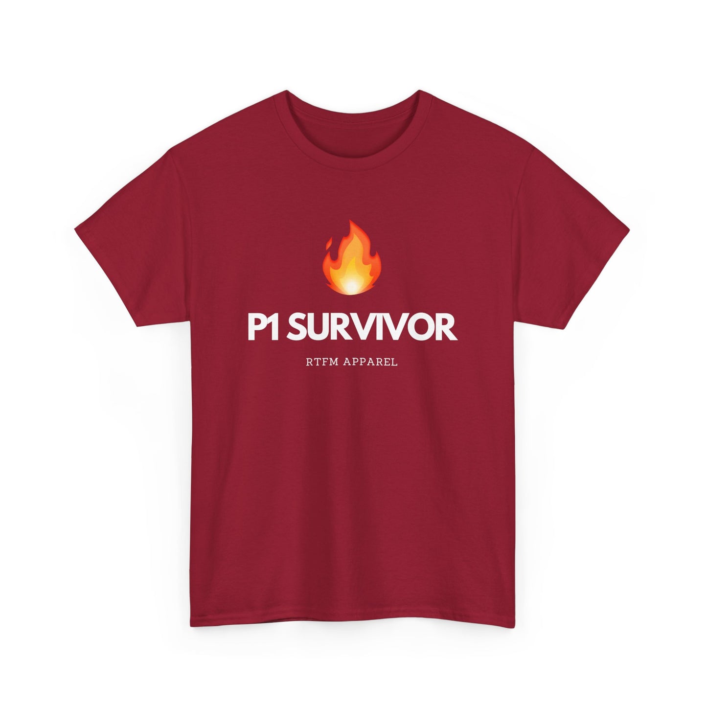 P1 Survivor T-Shirt - RTFM Apparel Funny IT, Tech, Cybersecurity, Geek Humor