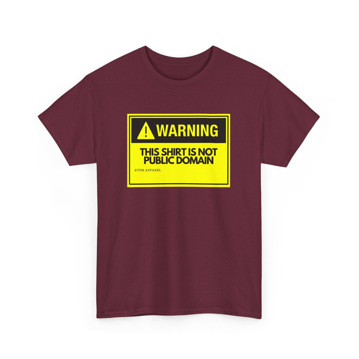 Warning This Shirt Is Not Public Domain Funny Sysadmin IT Tech Geek Gift