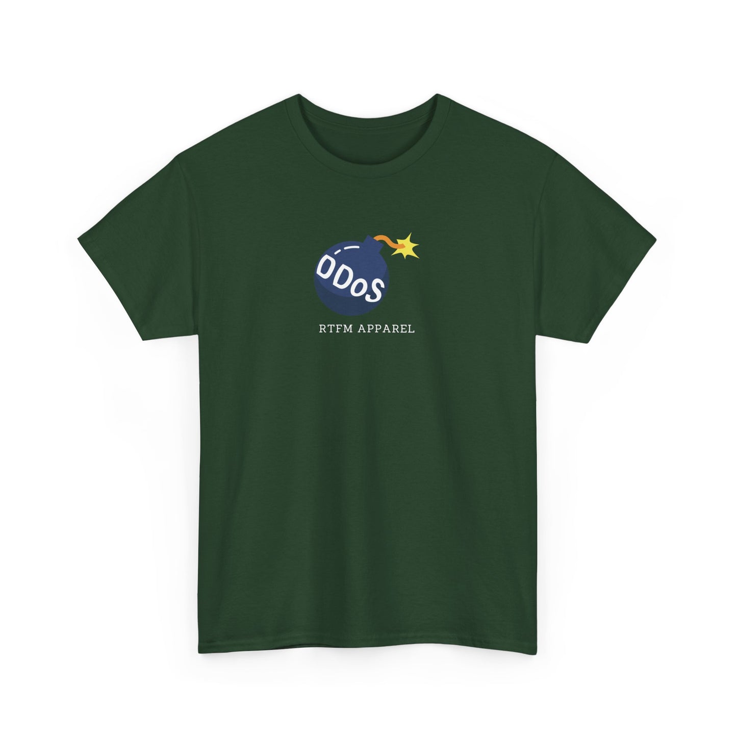 Funny DDOS Bomb Graphic T-Shirt - Cybersecurity, IT, Geek Tech Humor