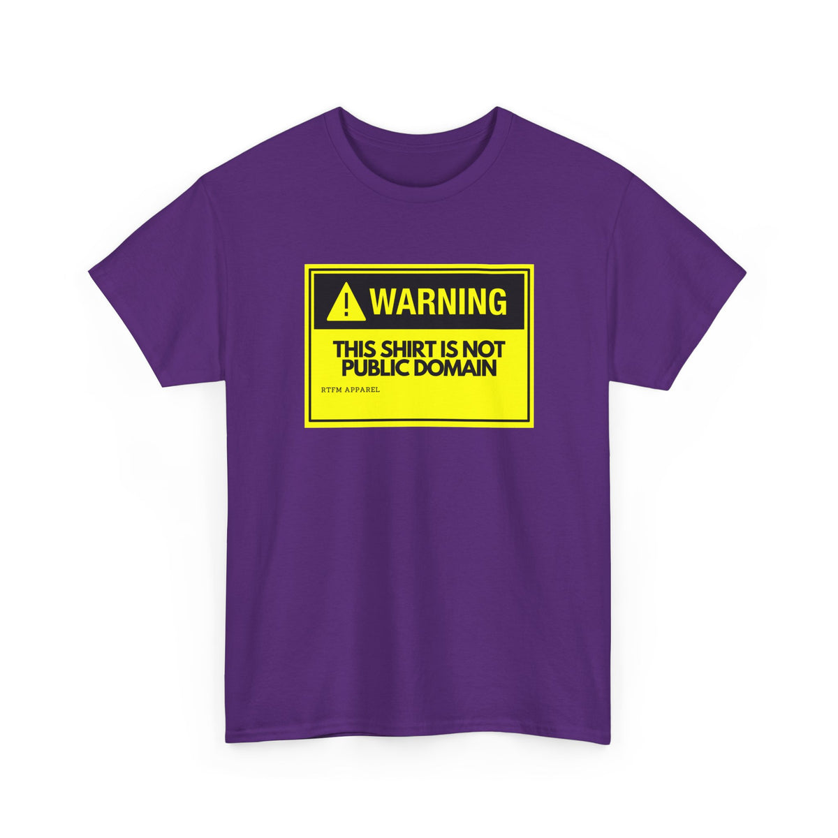 Warning! This Shirt Is Not Public Domain — Tech Tee
