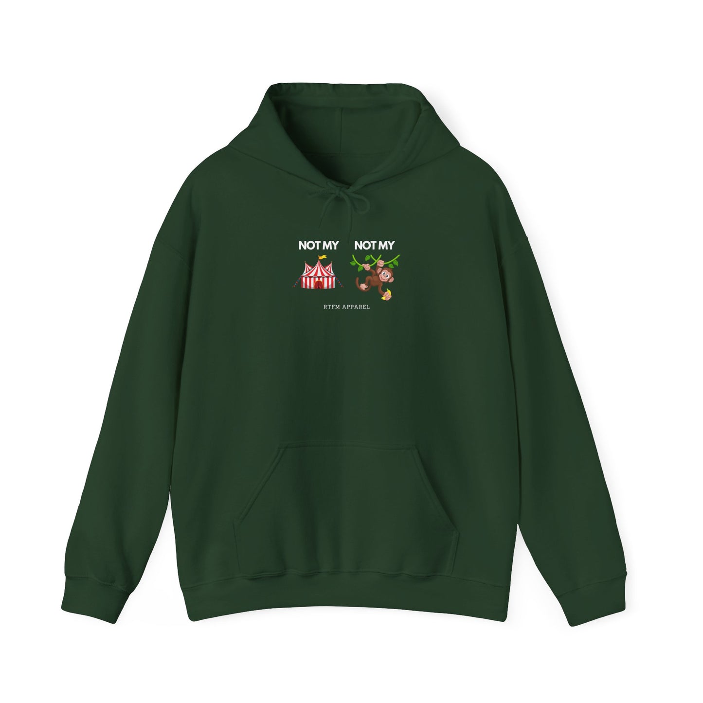 Not My Circus Not My Monkey Tech IT Hoodie RTFM Apparel Funny