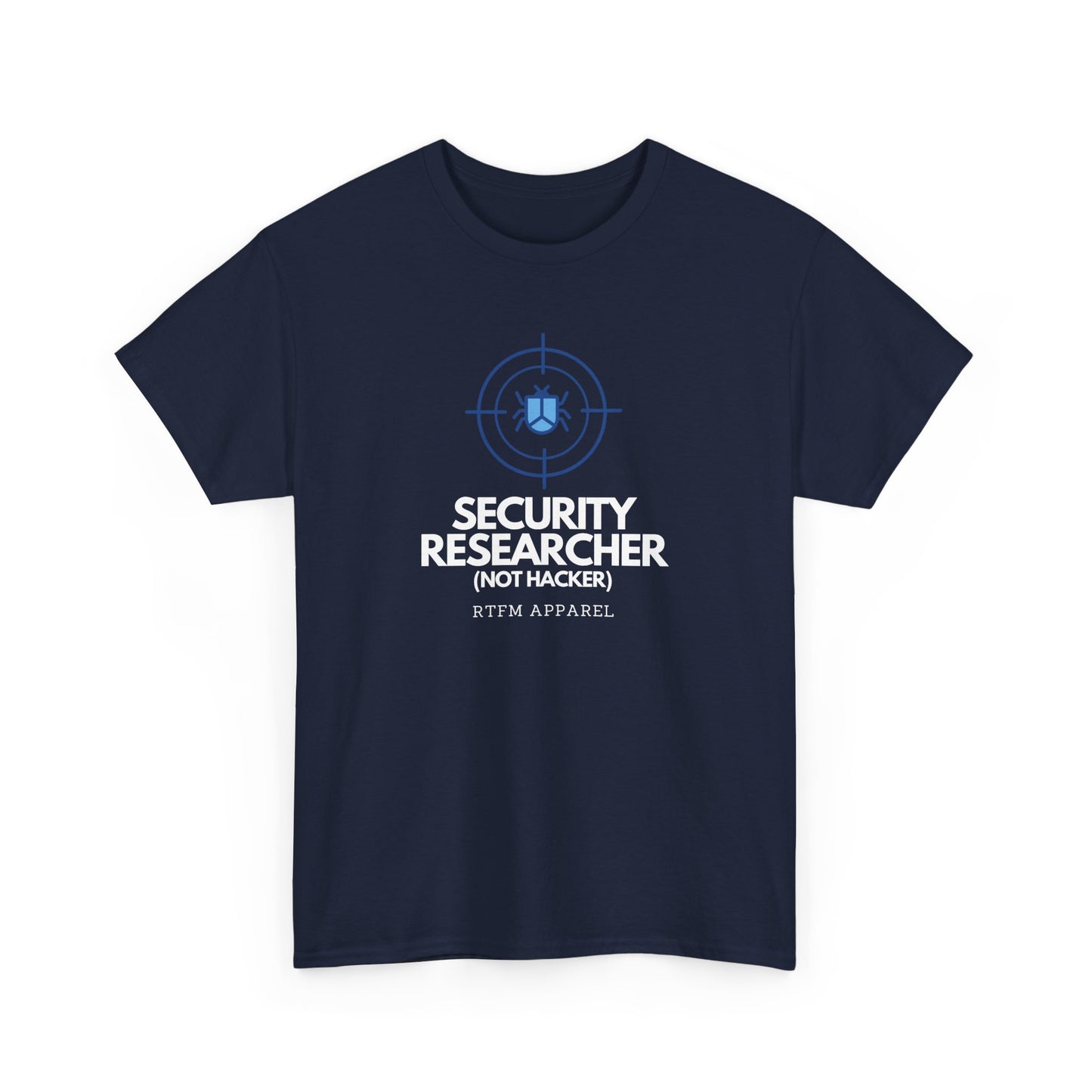 Security Researcher Not Hacker RTFM Apparel Funny Tech T-Shirt 2025