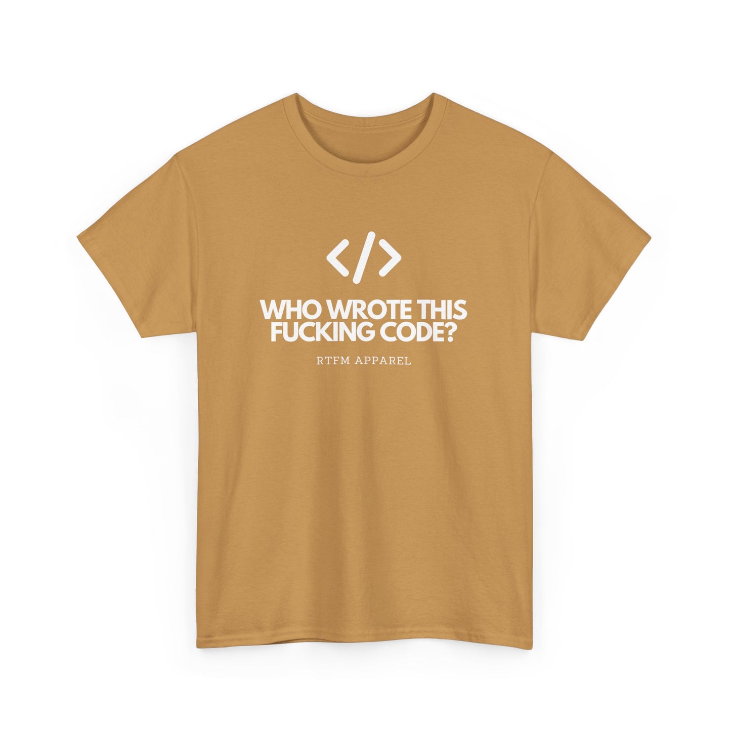 Who Wrote This Code? Funny Dev Humor Programmer RTFM Apparel
