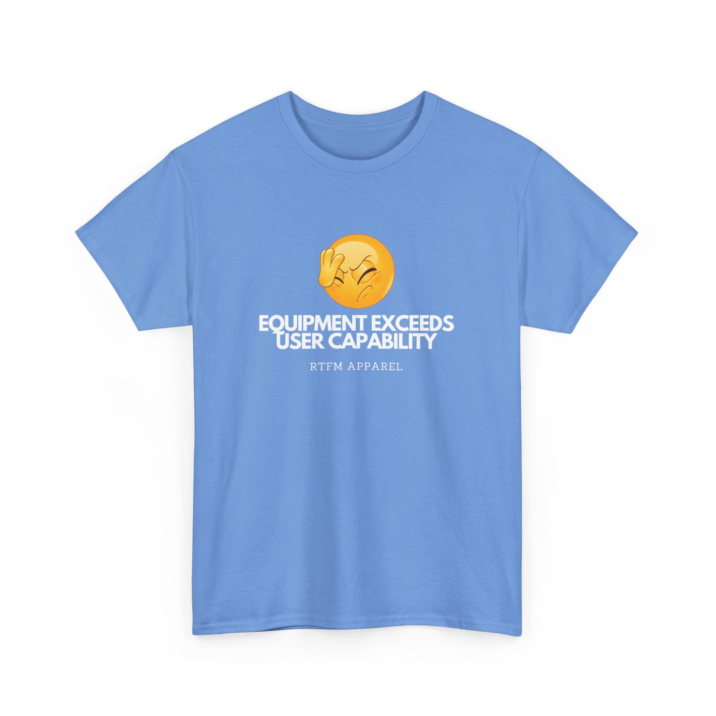 Equipment Exceeds User Capability – Funny Geek Tech Tee, RTFM, Sysadmin Humor 2025