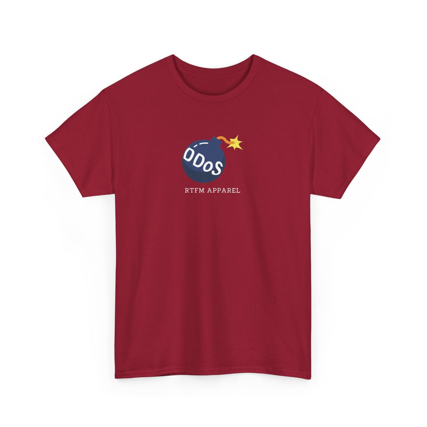 Funny DDOS Bomb Graphic T-Shirt - Cybersecurity, IT, Geek Tech Humor