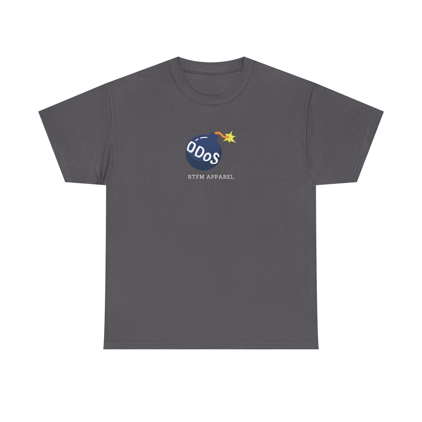 Funny DDOS Bomb Graphic T-Shirt - Cybersecurity, IT, Geek Tech Humor
