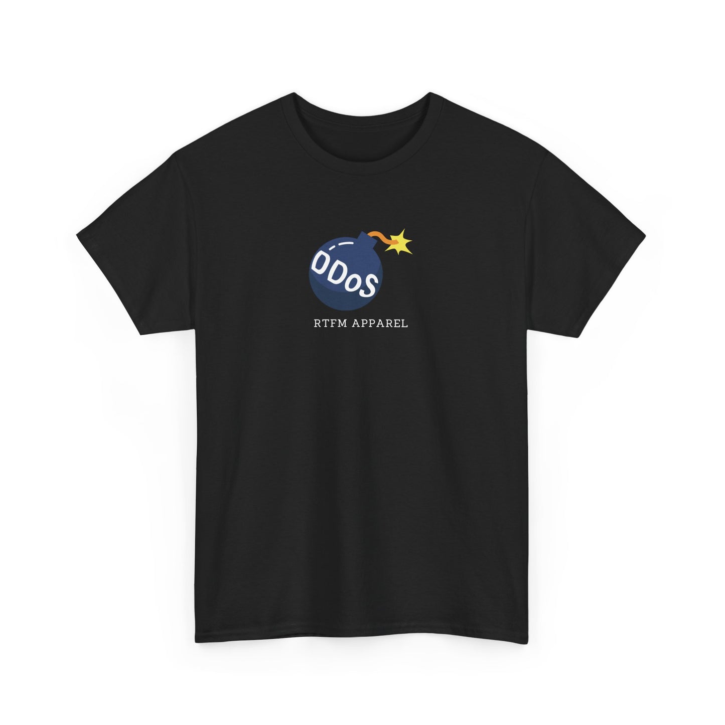 Funny DDOS Bomb Graphic T-Shirt - Cybersecurity, IT, Geek Tech Humor