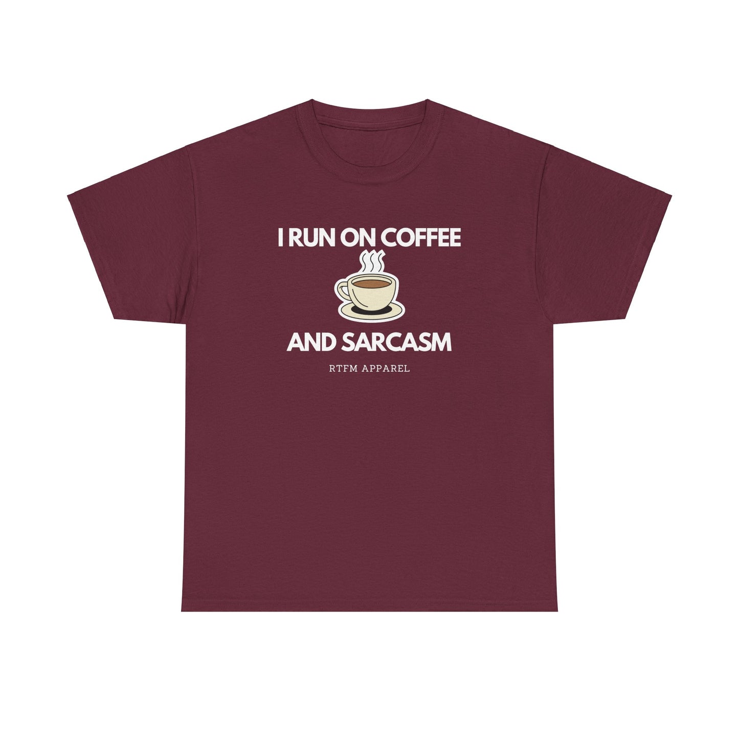 I Run On Coffee And Sarcasm - Funny Tech Humor Geek T-Shirt