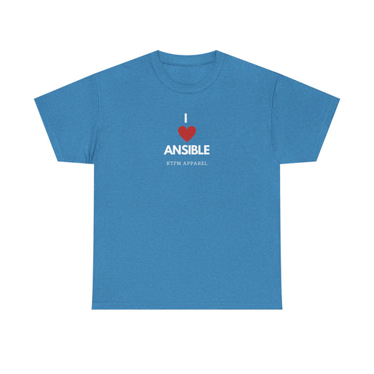 I Love Ansible RTFM Apparel Funny T-Shirt For DevOps, Sysadmin, IT Tech
