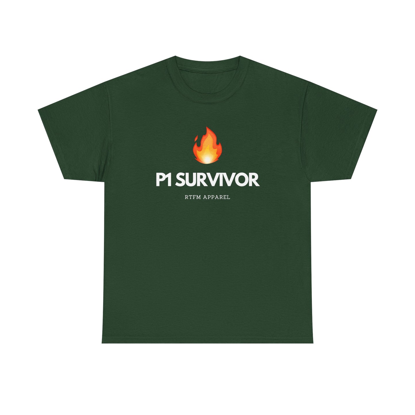 P1 Survivor T-Shirt - RTFM Apparel Funny IT, Tech, Cybersecurity, Geek Humor