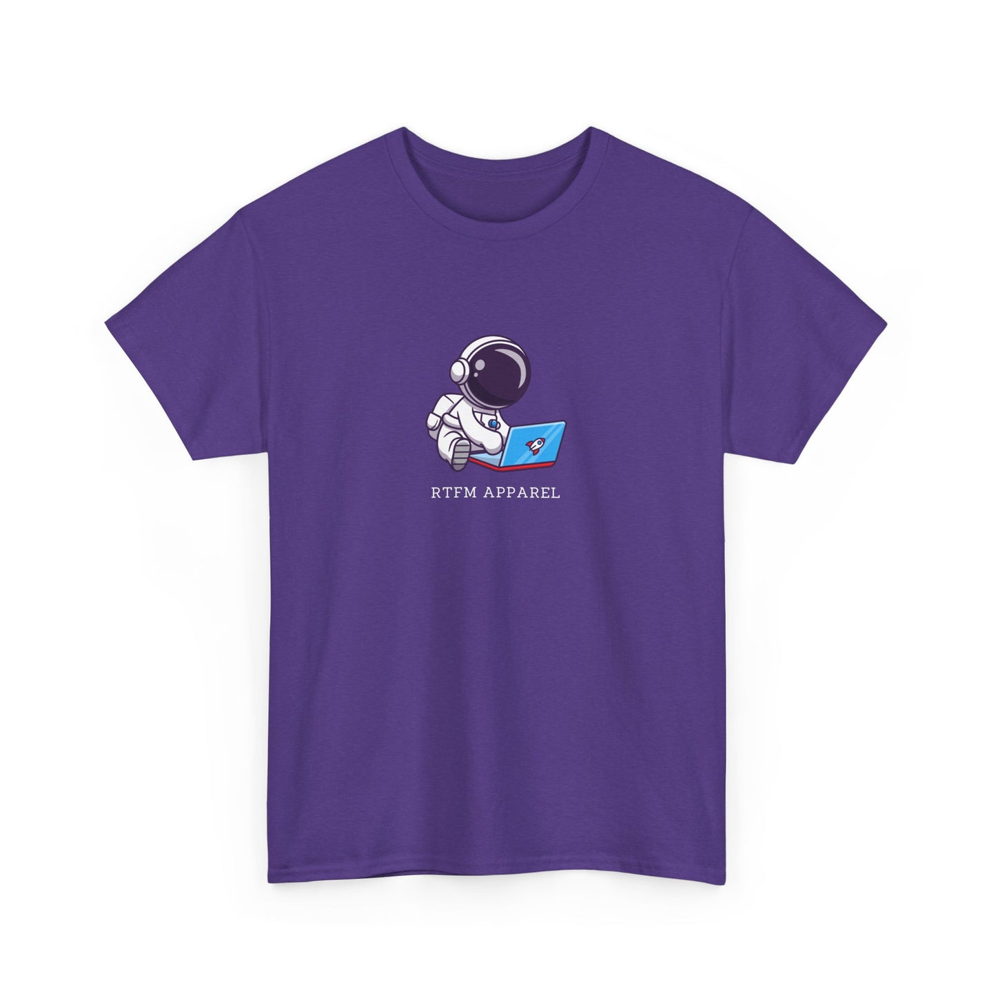 RTFM Apparel - Astronaut With Laptop Geek Humor Tech IT Sysadmin
