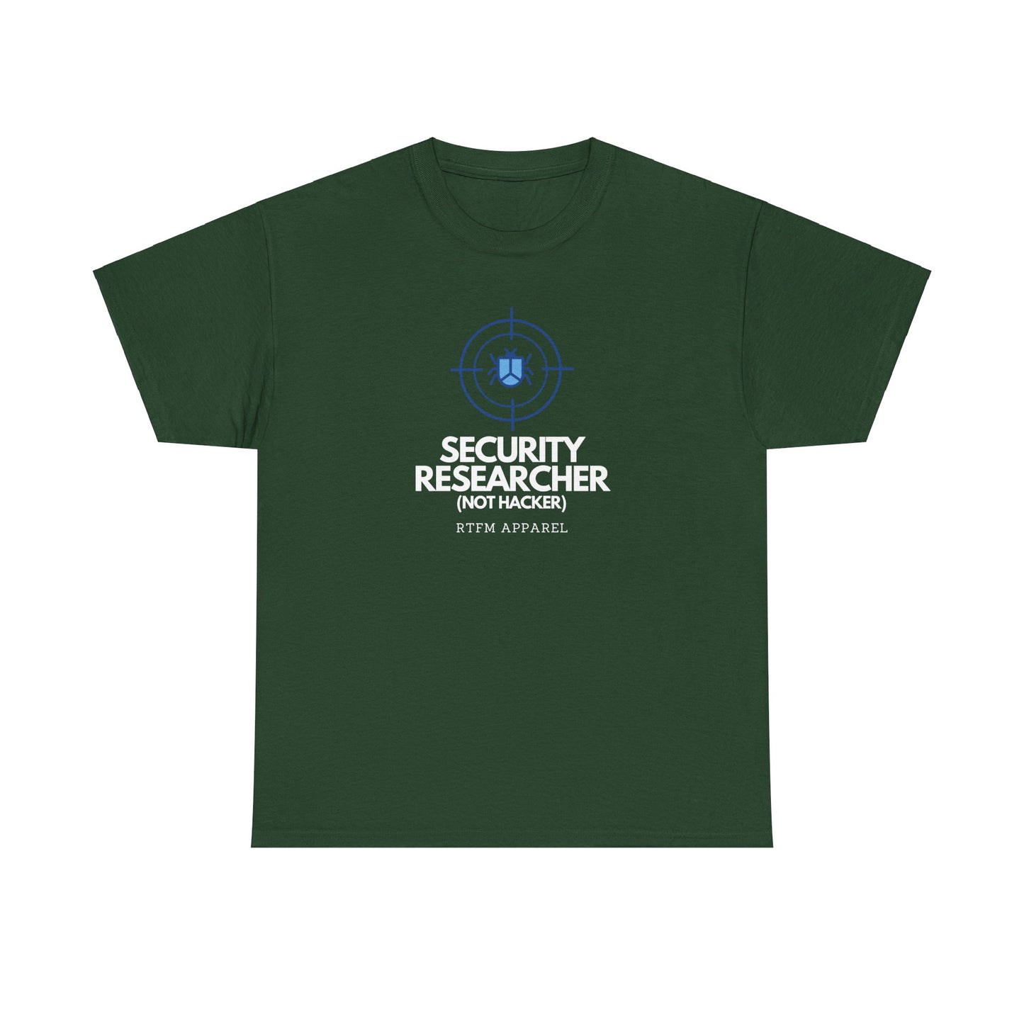 Security Researcher Not Hacker Bug RTFM Apparel Cybersecurity