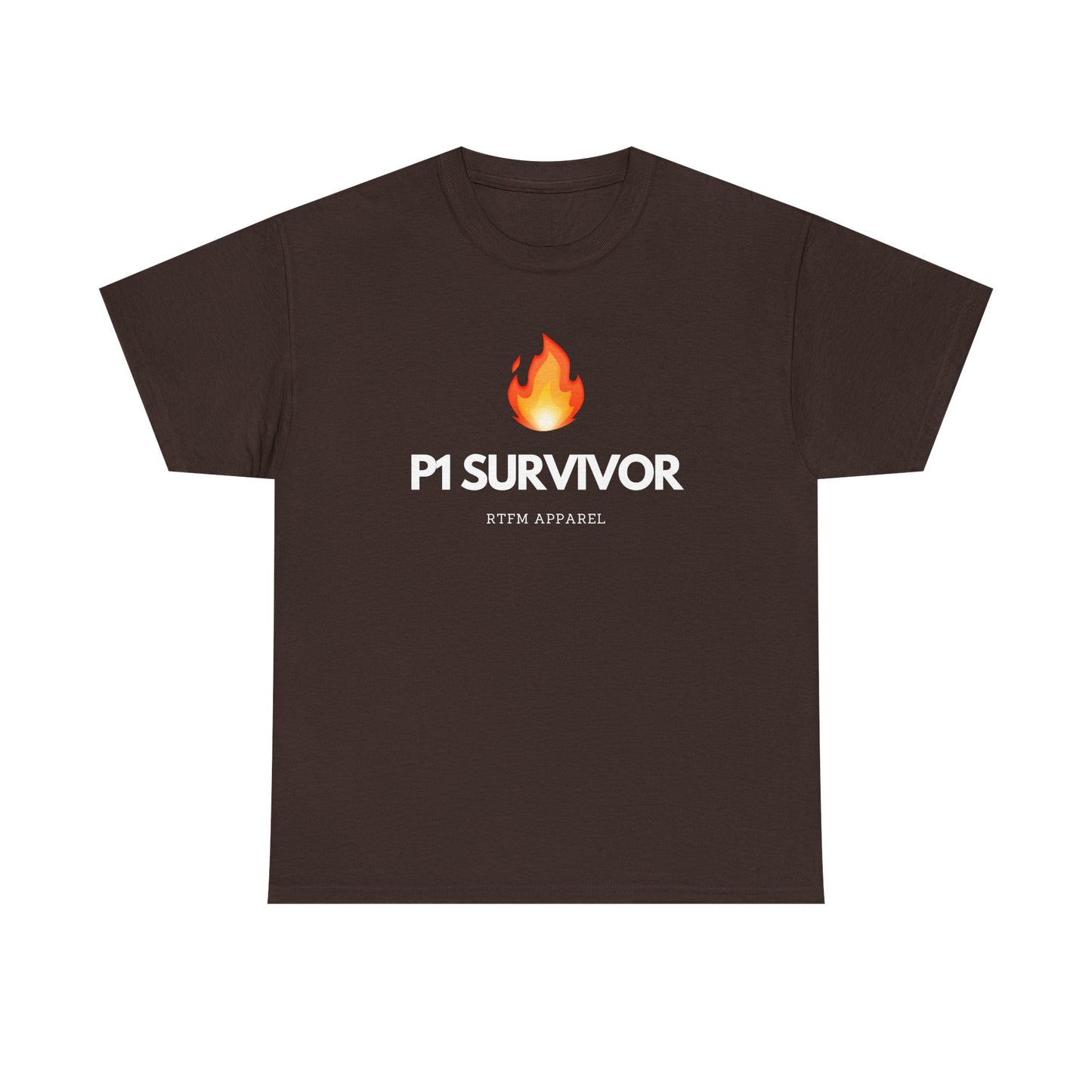 P1 Survivor T-Shirt - RTFM Apparel Funny IT, Tech, Cybersecurity, Geek Humor