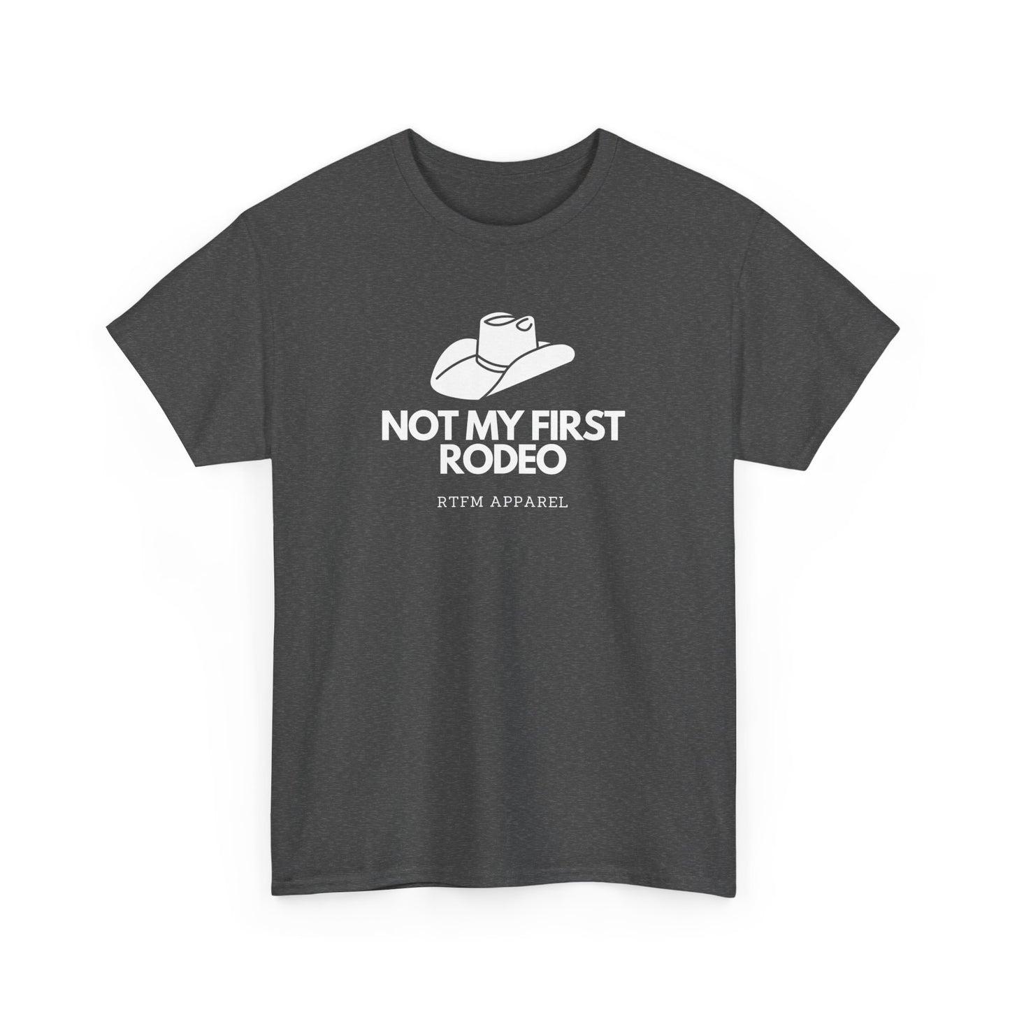 Not My First Rodeo RTFM Apparel Cowboy Hat Tech Geek Humour T-Shirt