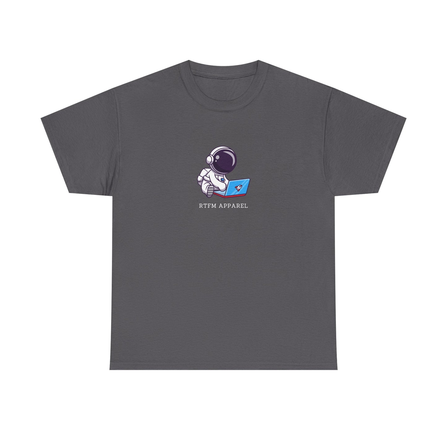 RTFM Apparel - Astronaut With Laptop Geek Humor Tech IT Sysadmin