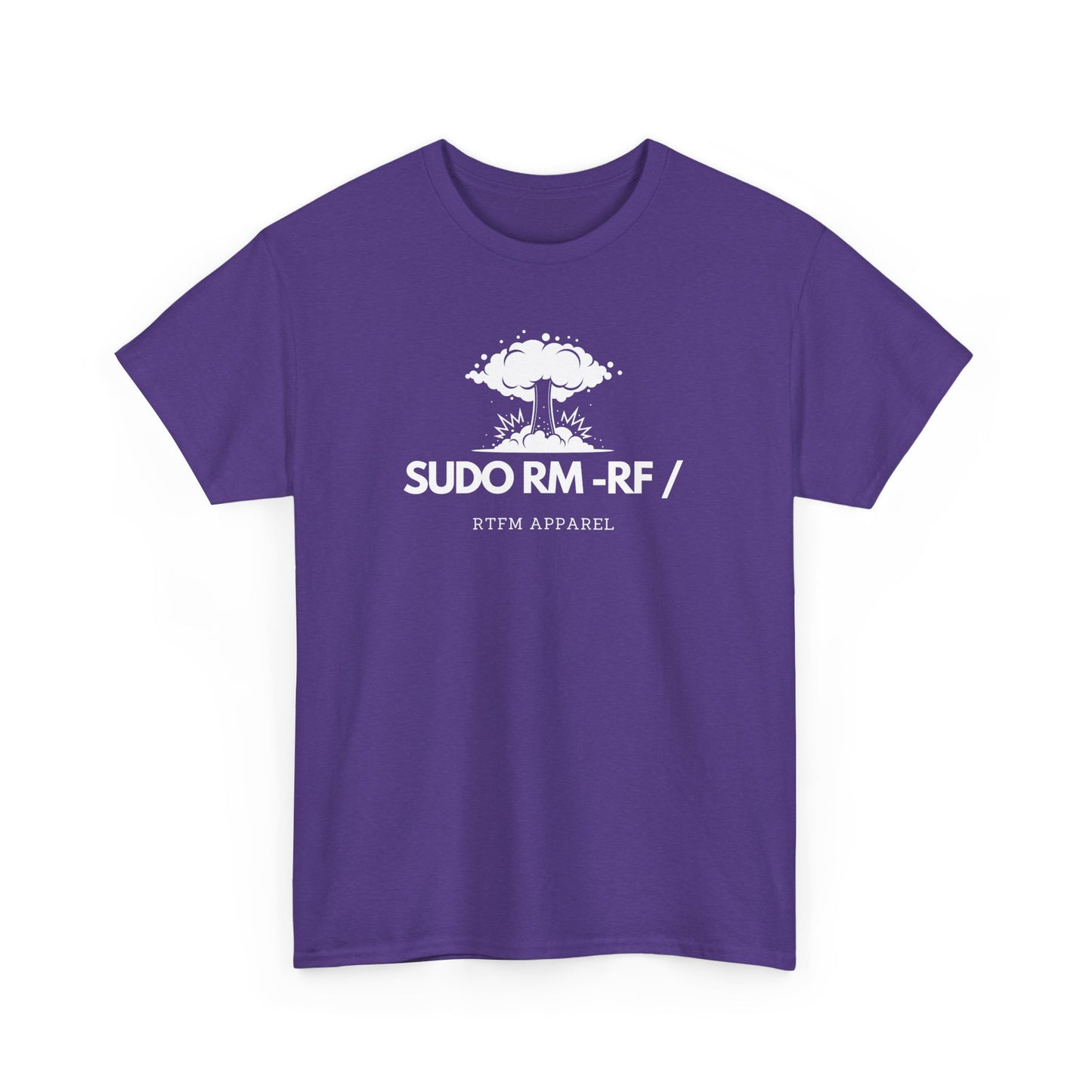 Sudo RM -RF / Explosion Fun T-Shirt - Sysadmin Linux Geek Humor 2025