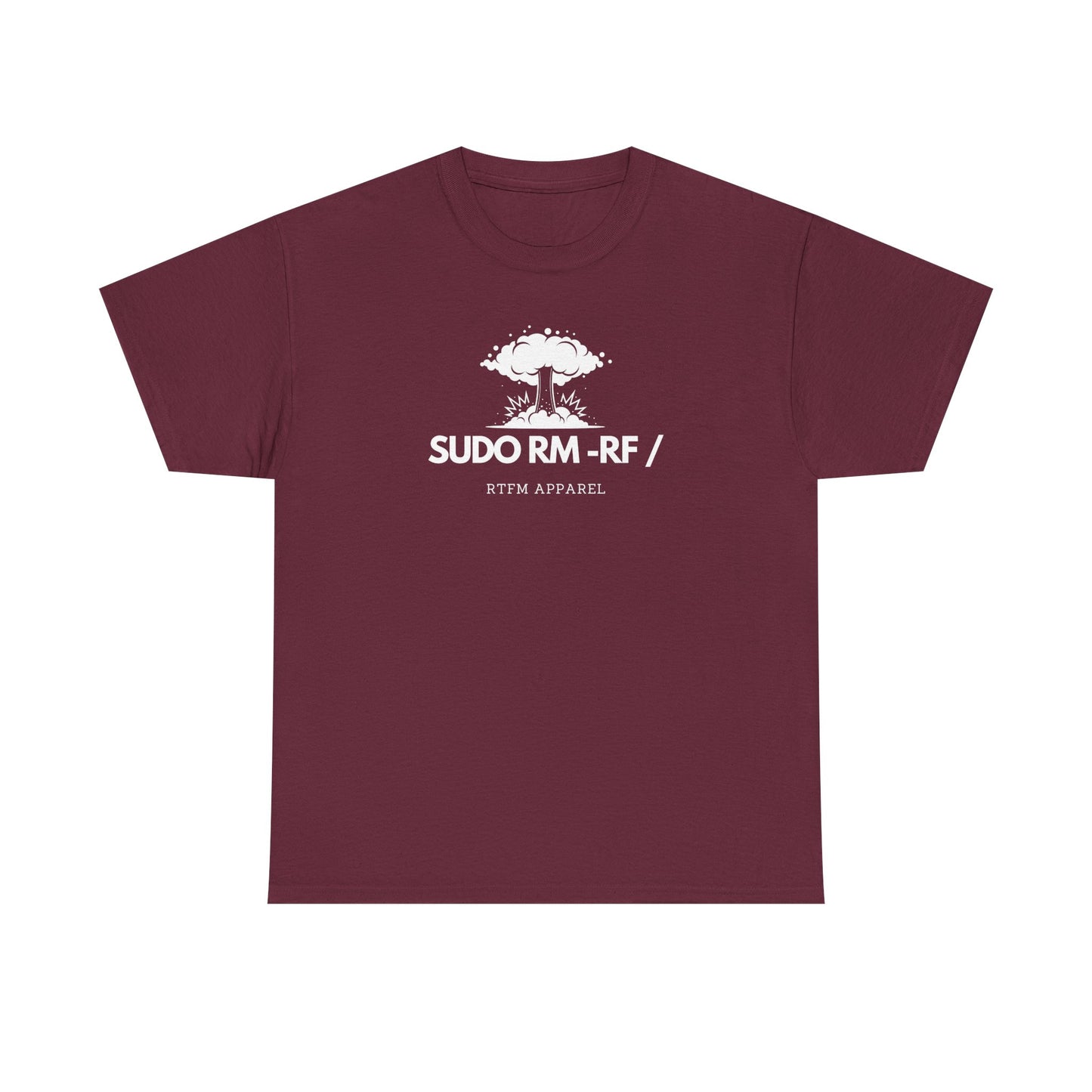 Sudo RM -RF / Explosion Fun T-Shirt - Sysadmin Linux Geek Humor 2025