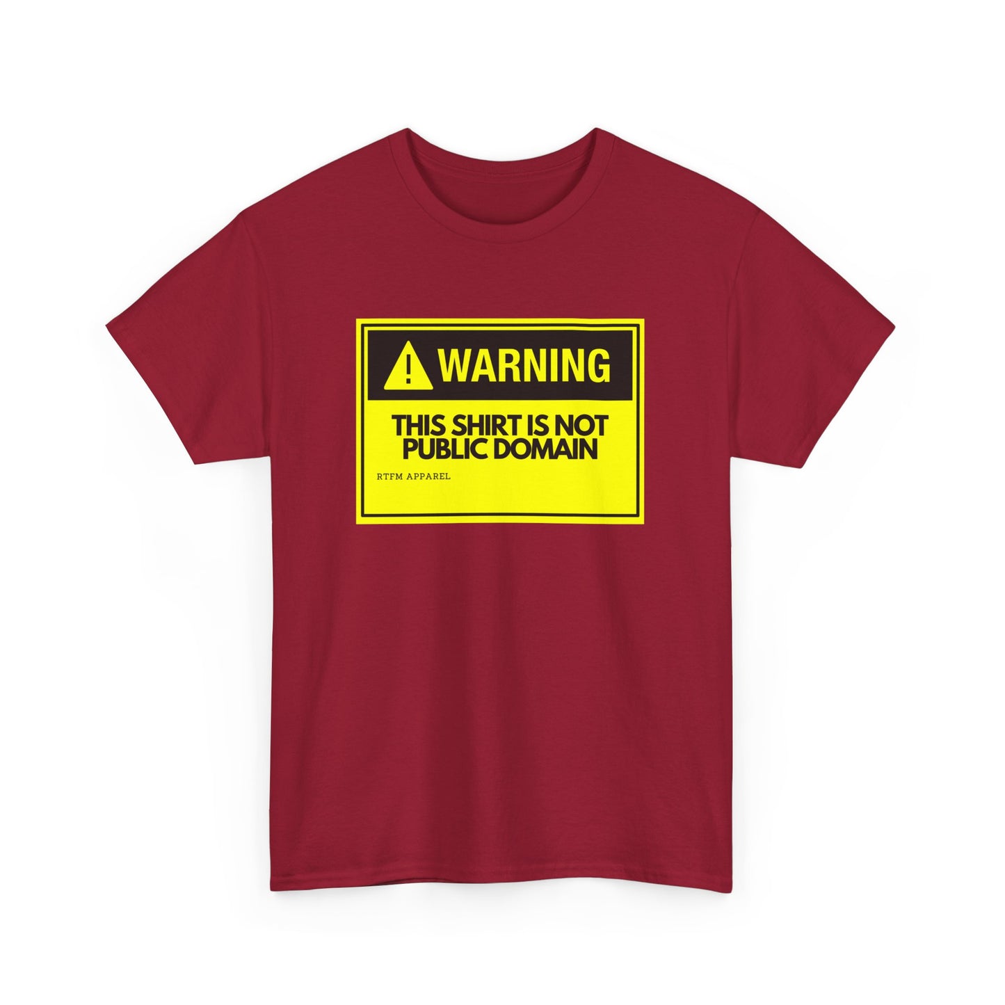 Warning This Shirt Is Not Public Domain Funny Sysadmin IT Tech Geek Gift