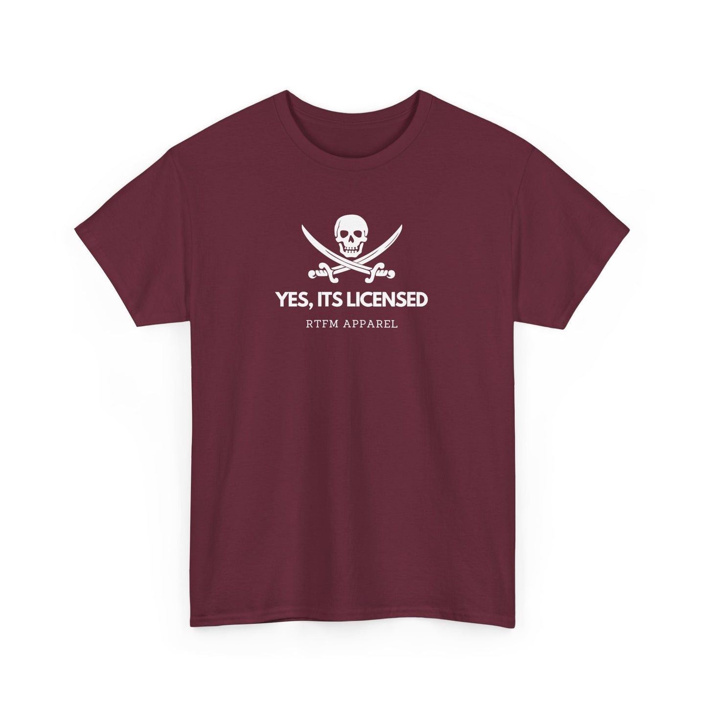 Yes, It's Licensed - RTFM Apparel Skull Humor Tech Geek