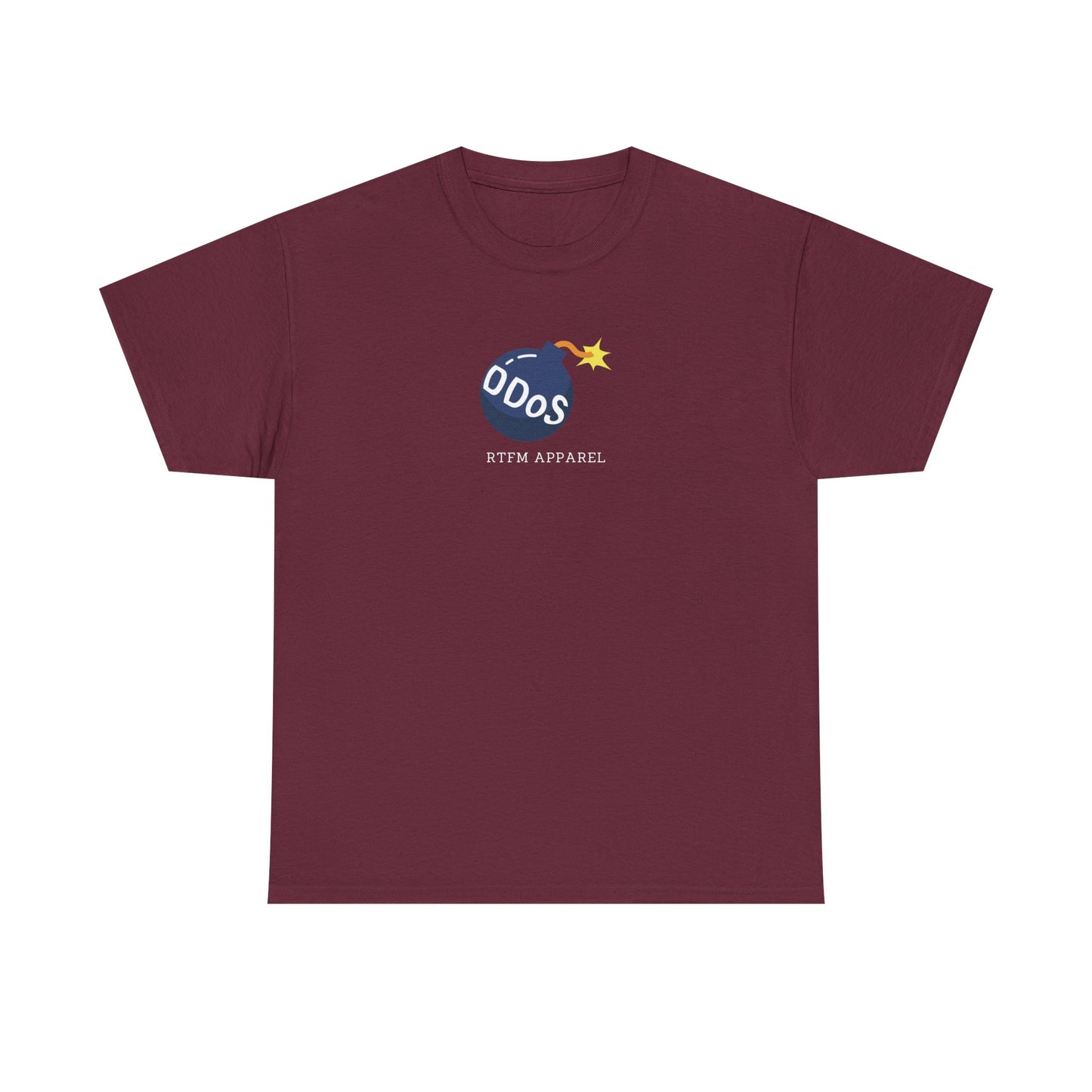 Funny DDOS Bomb Graphic T-Shirt - Cybersecurity, IT, Geek Tech Humor