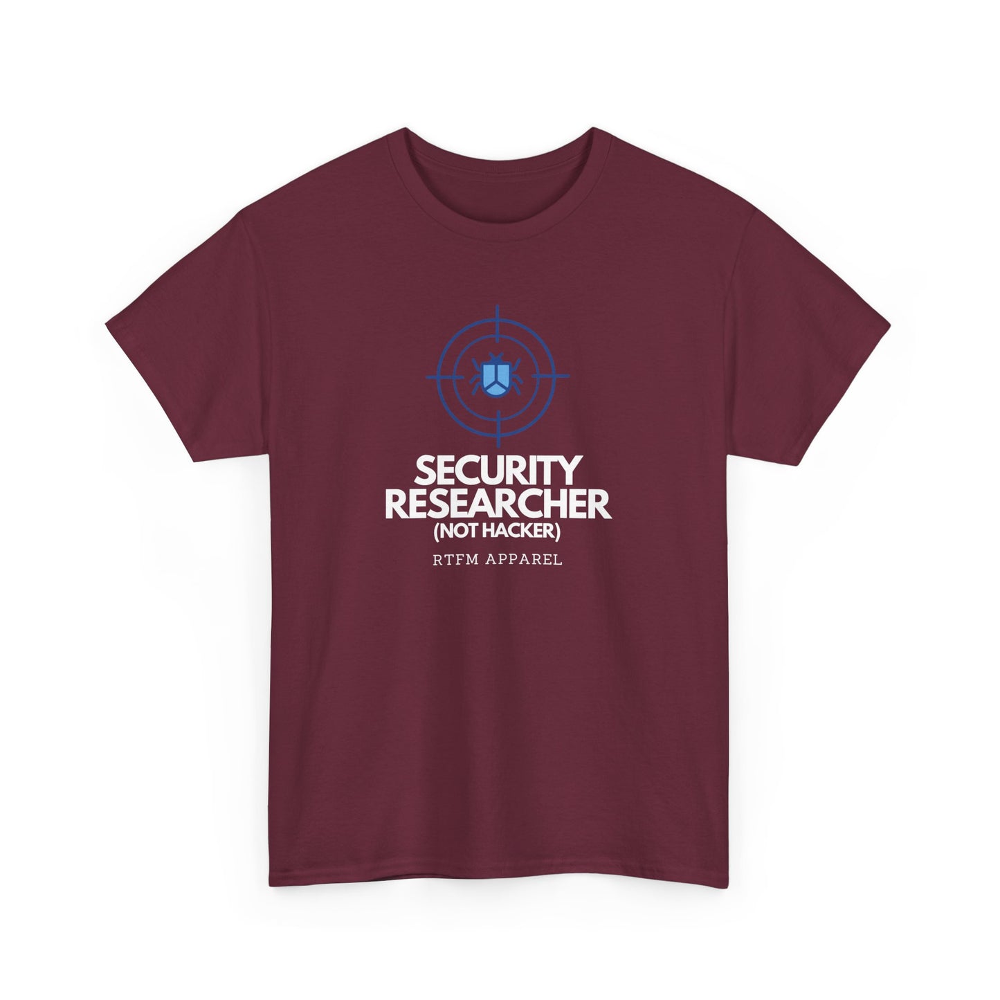 Security Researcher Not Hacker RTFM Apparel Funny Tech T-Shirt 2025