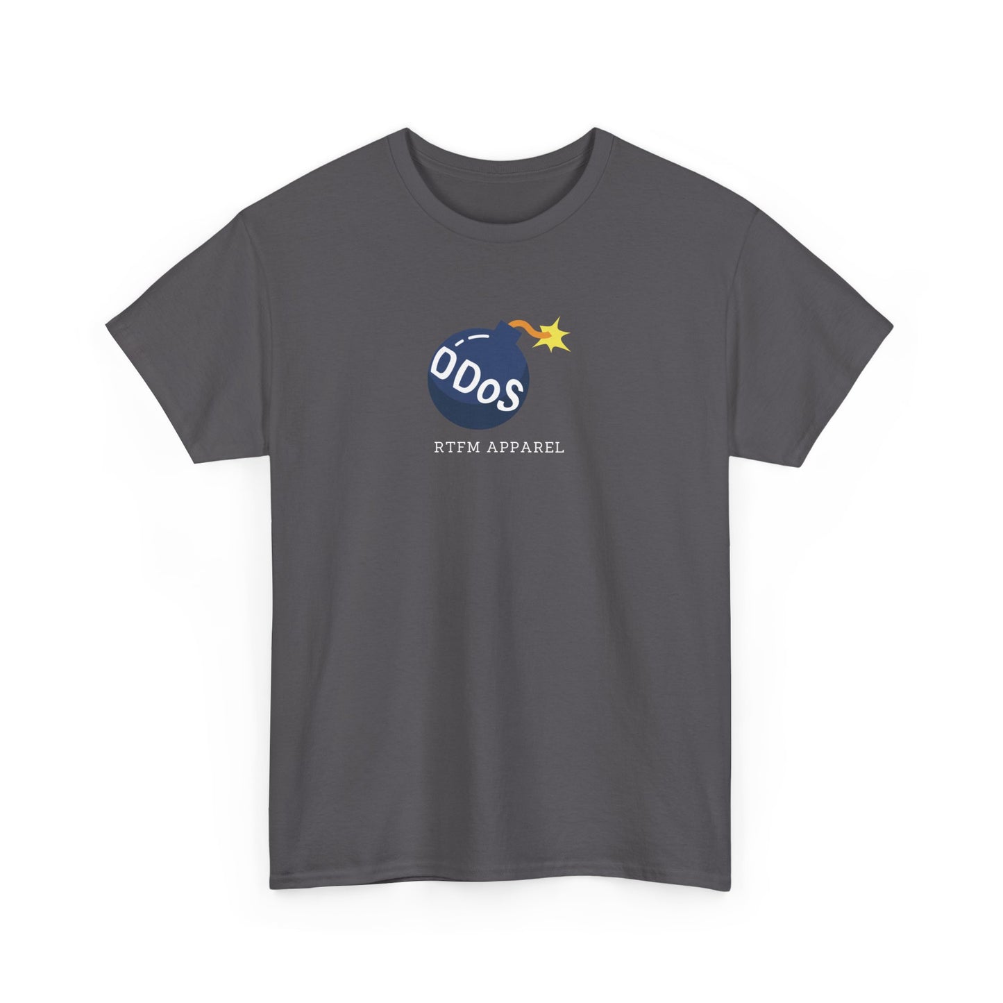 Funny DDOS Bomb Graphic T-Shirt - Cybersecurity, IT, Geek Tech Humor