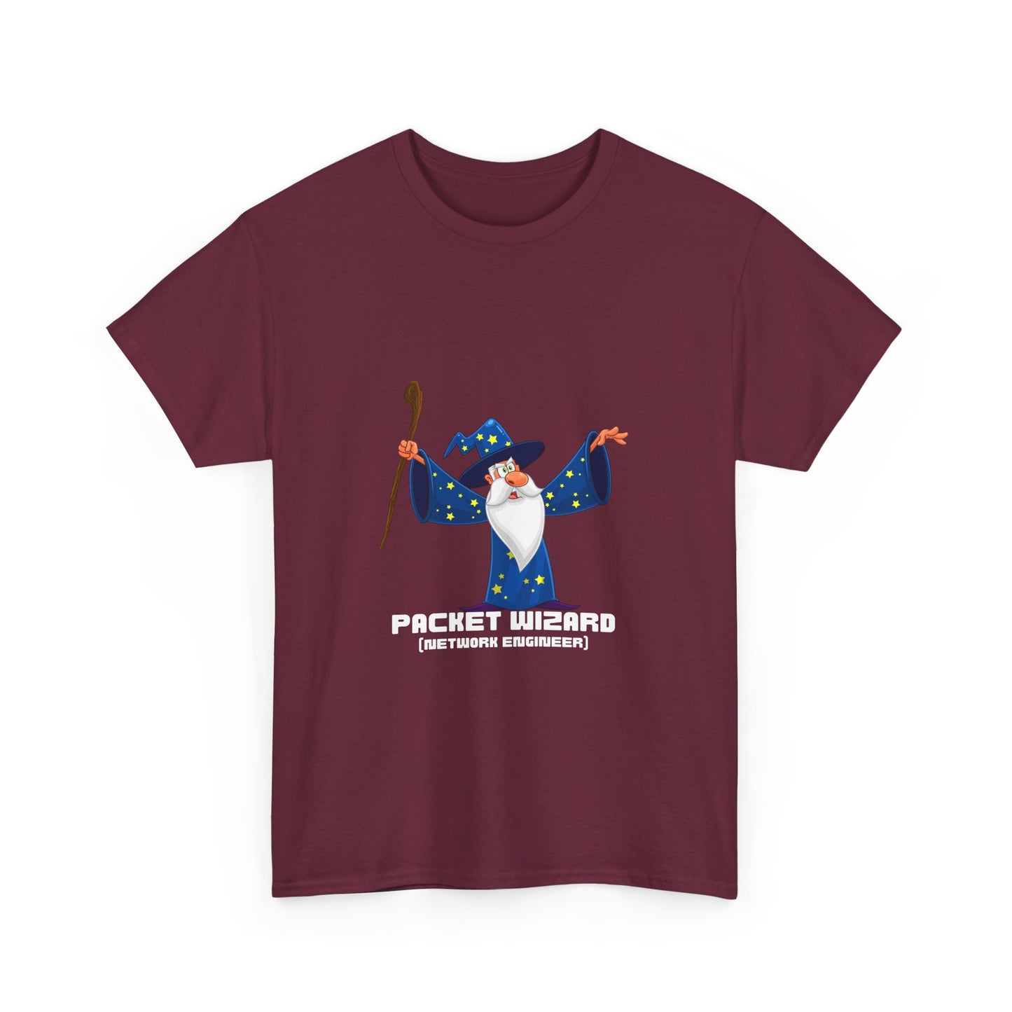Packet Wizard Network Engineer Funny Tech Geek T-Shirt