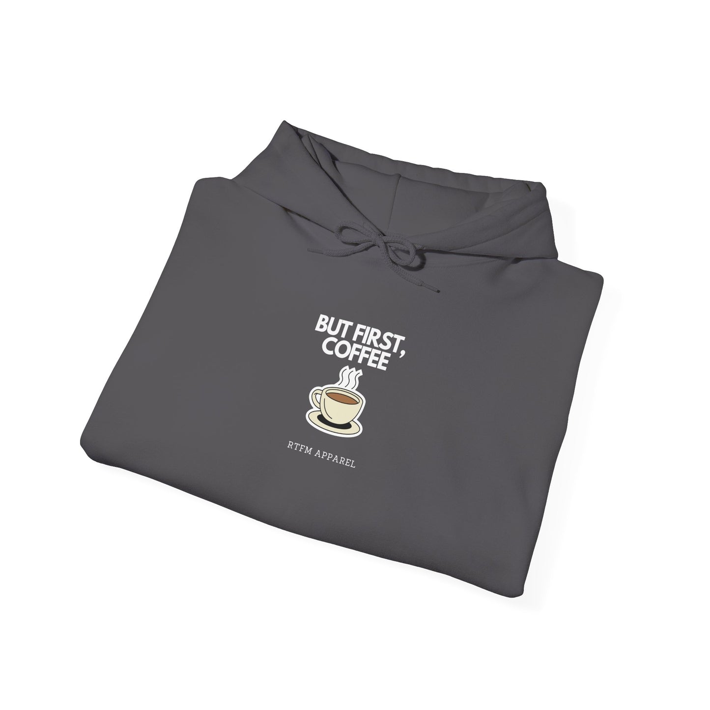 But First, Coffee - RTFM Apparel Cozy Hoodie Tech Gift for Developers, IT Professionals