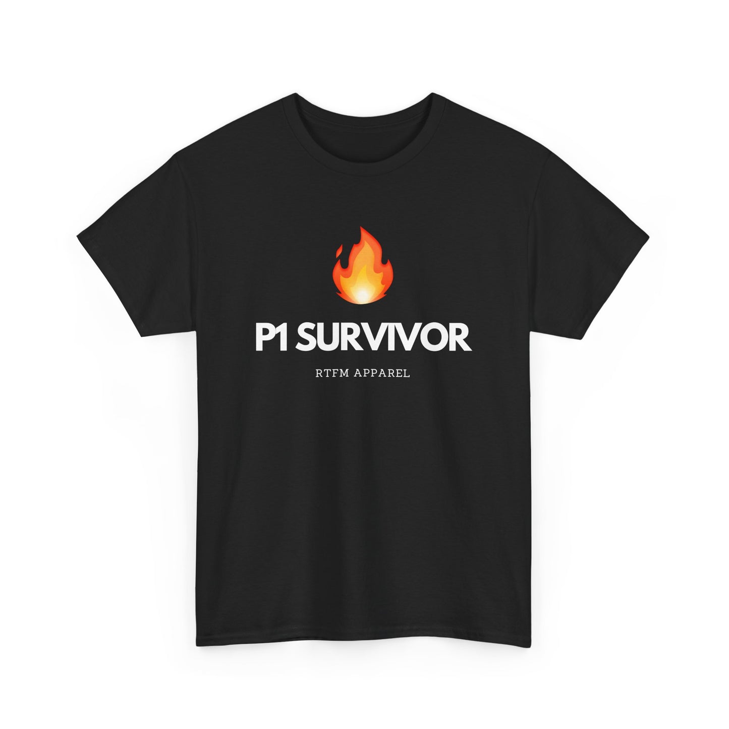 P1 Survivor T-Shirt - RTFM Apparel Funny IT, Tech, Cybersecurity, Geek Humor