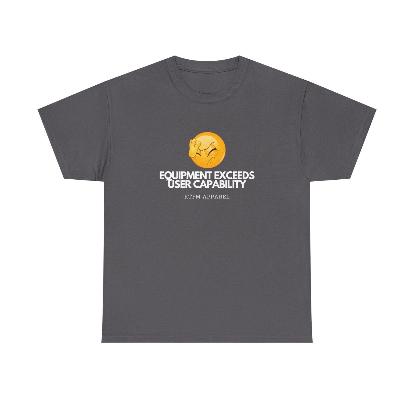 Equipment Exceeds User Capability – Funny Geek Tech Tee, RTFM, Sysadmin Humor 2025