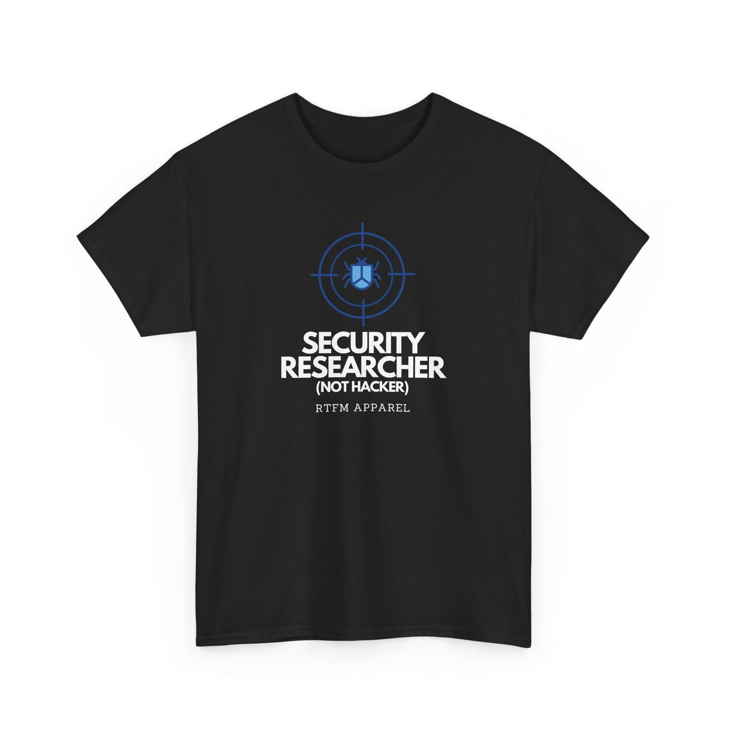 Security Researcher Not Hacker RTFM Apparel Funny Tech T-Shirt 2025
