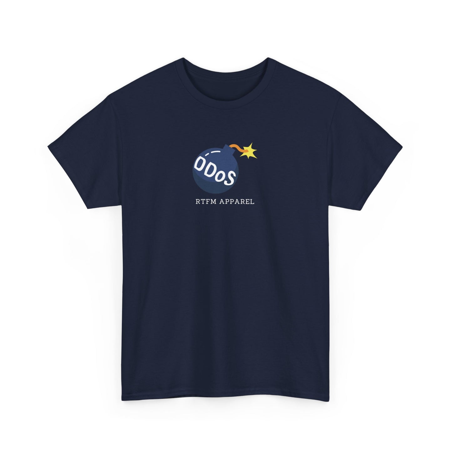 Funny DDOS Bomb Graphic T-Shirt - Cybersecurity, IT, Geek Tech Humor