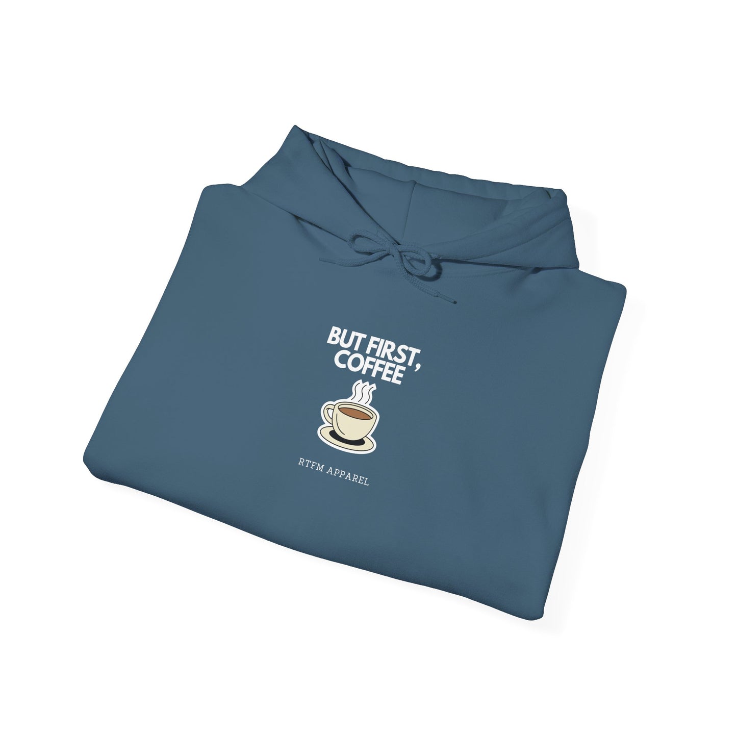 But First, Coffee - RTFM Apparel Cozy Hoodie Tech Gift for Developers, IT Professionals