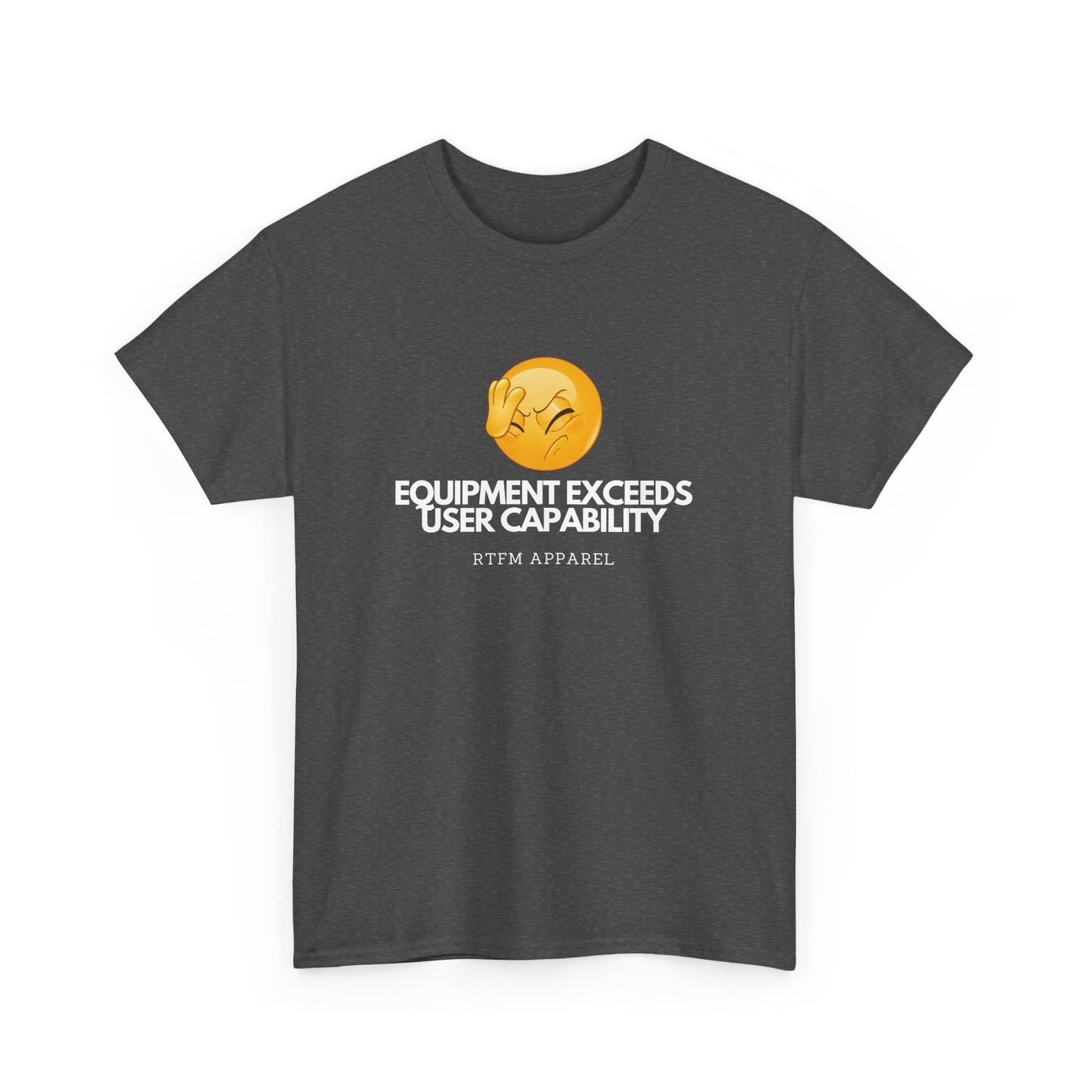 Equipment Exceeds User Capability – Funny Geek Tech Tee, RTFM, Sysadmin Humor 2025