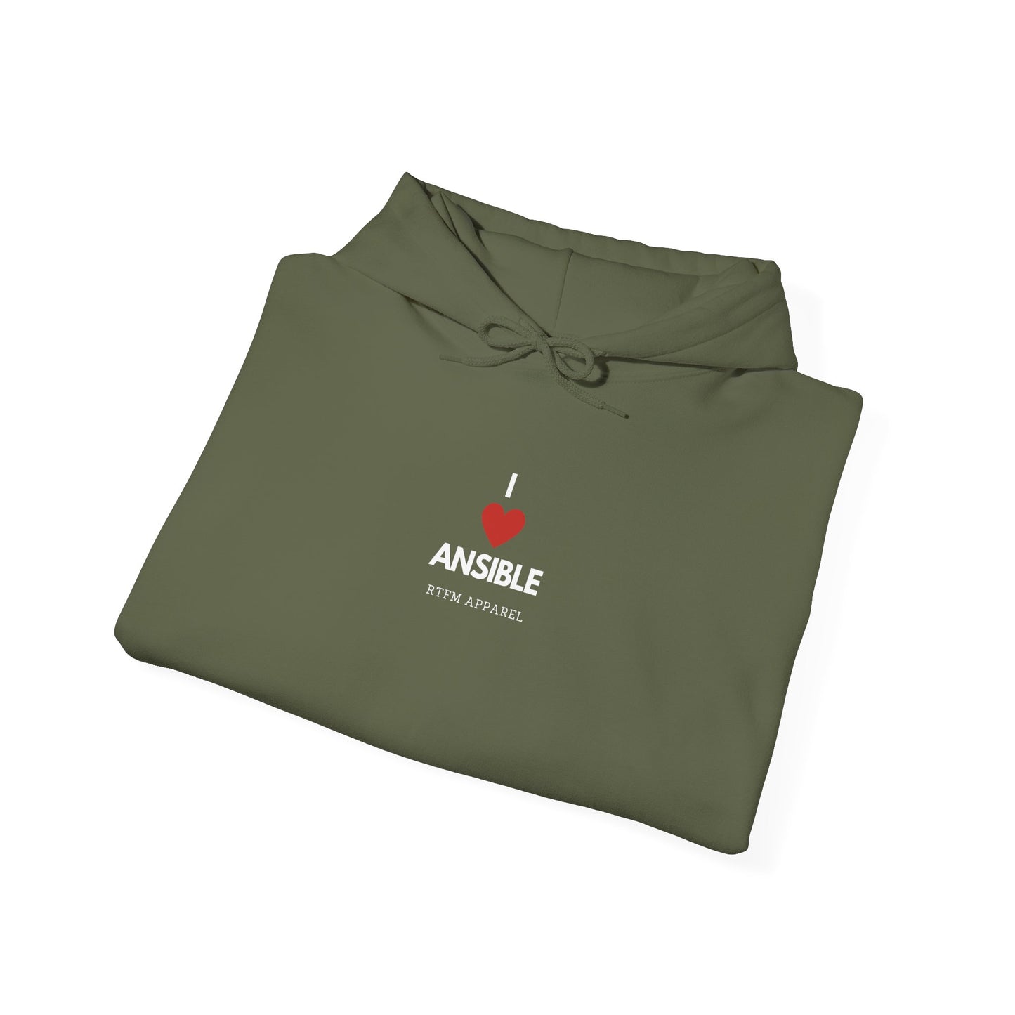 I Love Ansible RTFM Apparel Funny Hoodie For DevOps, Sysadmin, IT Tech