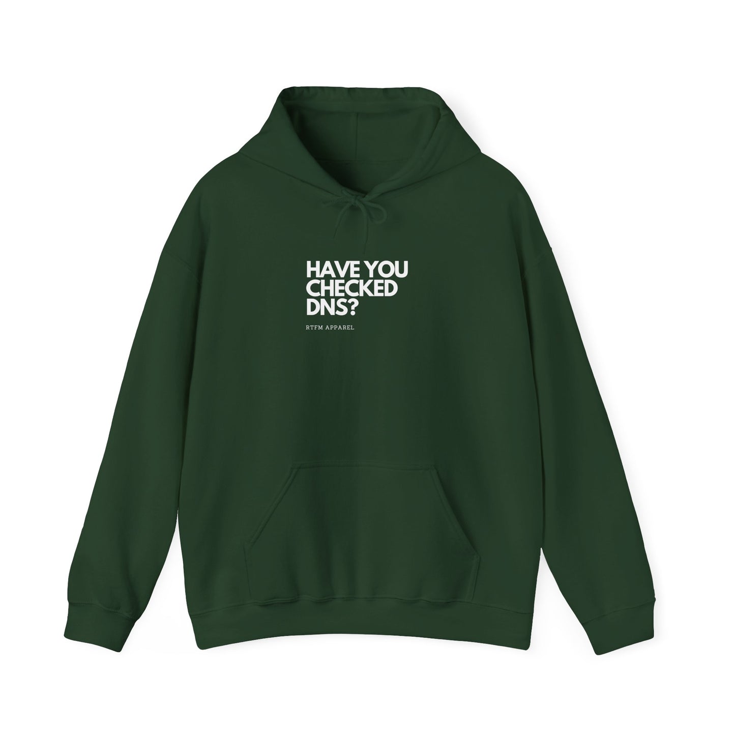Have You Checked DNS? RTFM Apparel - Cozy Tech Hoodie, Network Geek, IT Humor