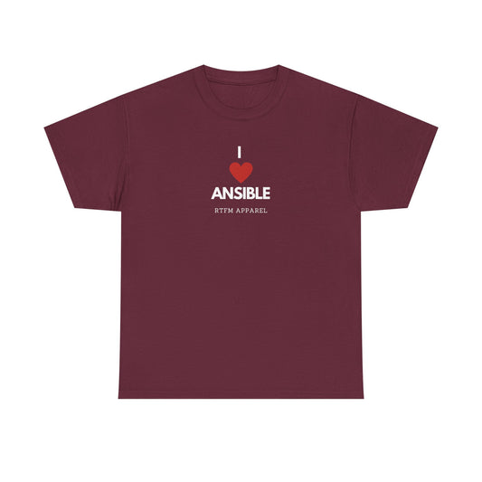 I Love Ansible RTFM Apparel Funny T-Shirt For DevOps, Sysadmin, IT Tech