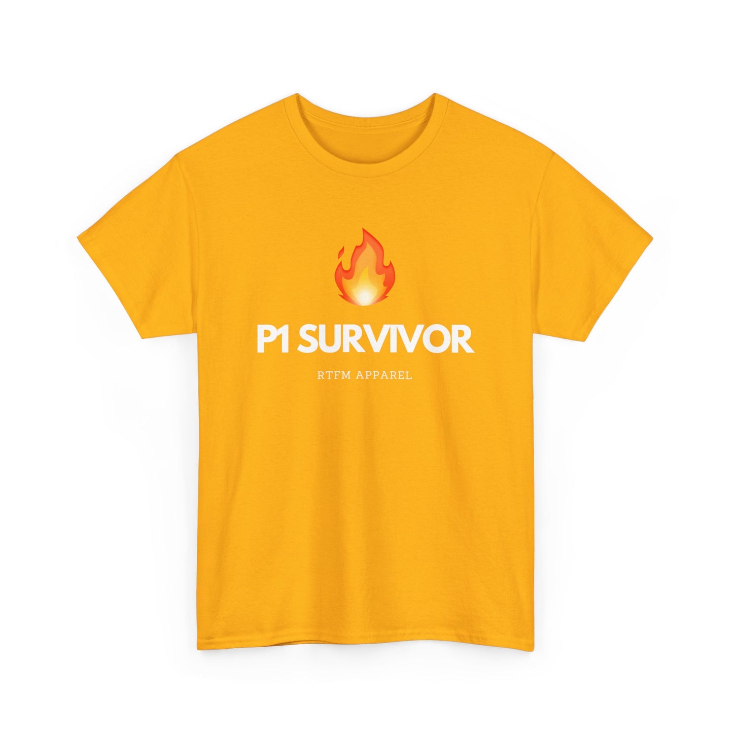 P1 Survivor T-Shirt - RTFM Apparel Funny IT, Tech, Cybersecurity, Geek Humor