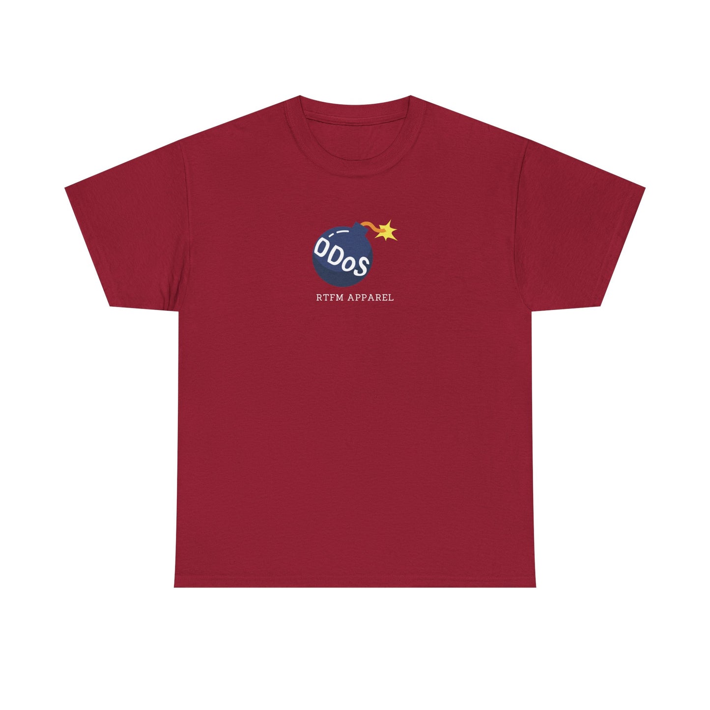 Funny DDOS Bomb Graphic T-Shirt - Cybersecurity, IT, Geek Tech Humor