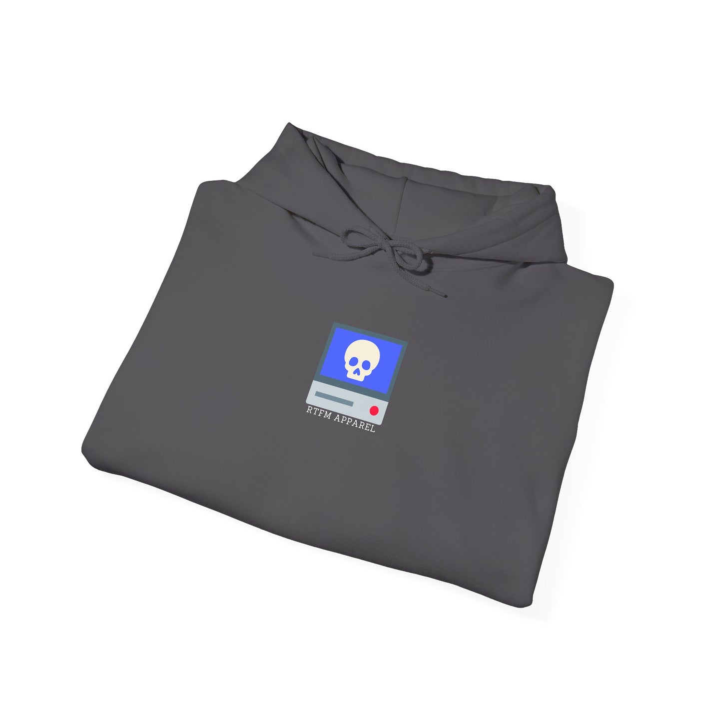 RTFM Apparel Hoodie - Geeky Skull Computer Graphic