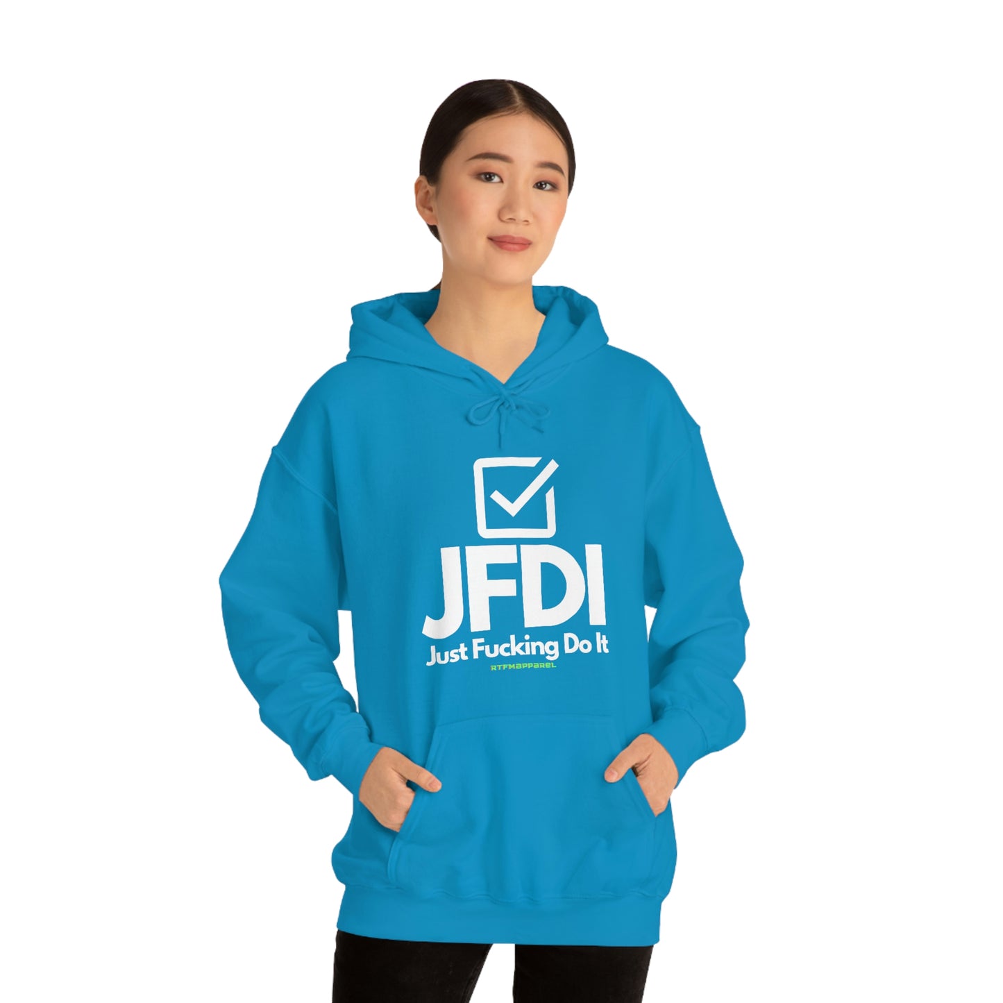 JFDI, Just do it, Funny, Sysadmin, Geek, Project Manager, Explicit, Developer, Gift, Unisex Hooded Sweatshirt