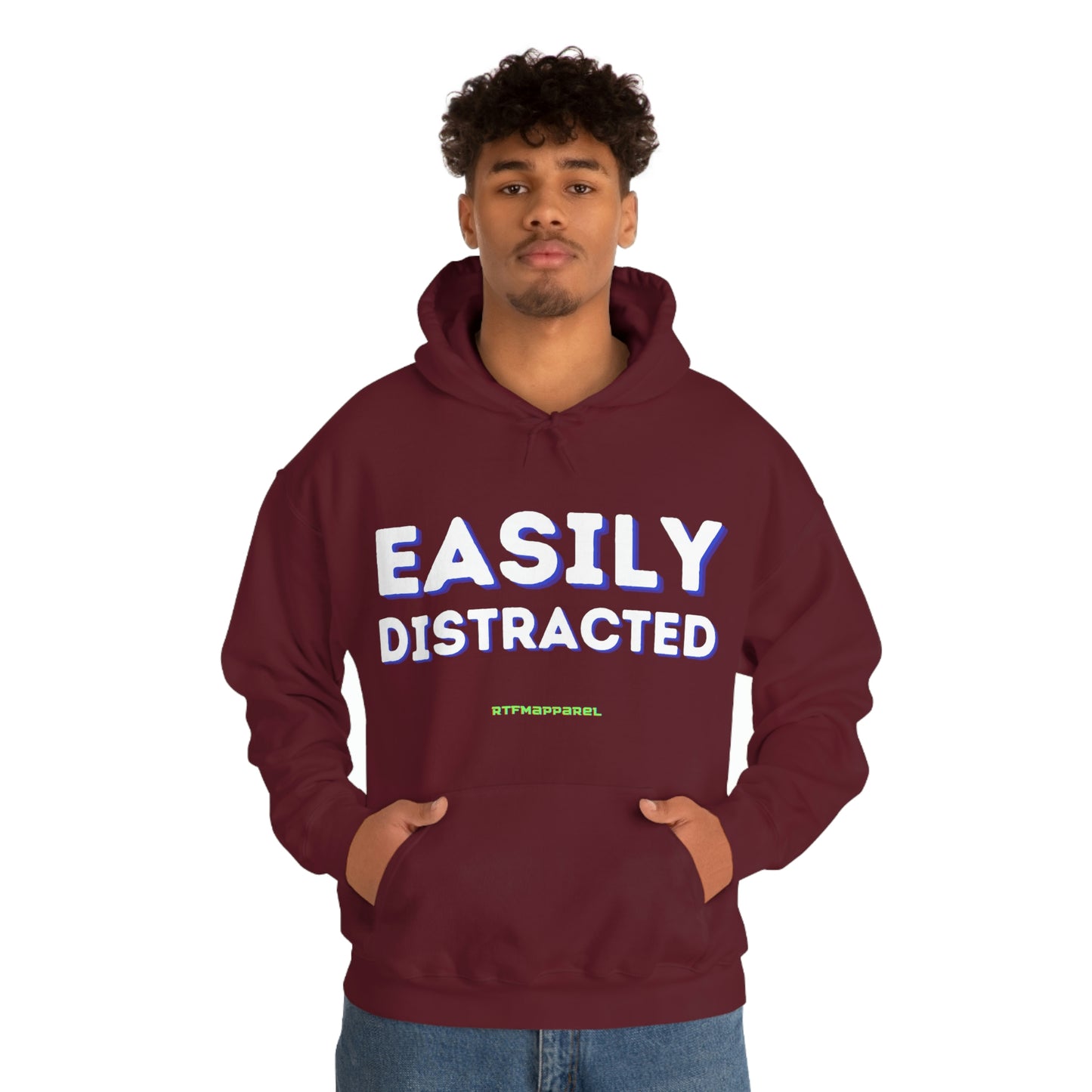 Easily Distracted - Funny, Sysadmin, Geek, Gamer, Developer, Gift Hooded Sweatshirt