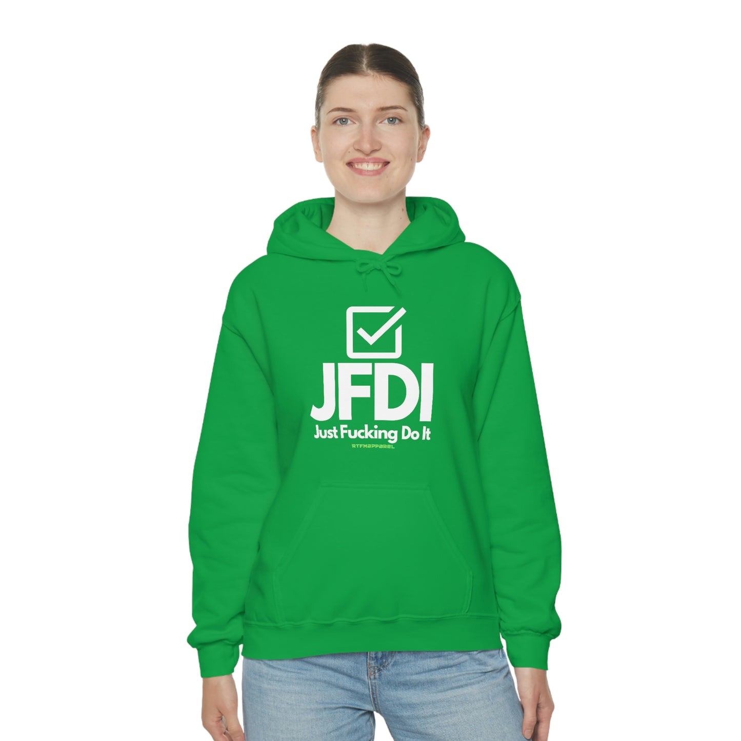 JFDI, Just do it, Funny, Sysadmin, Geek, Project Manager, Explicit, Developer, Gift, Unisex Hooded Sweatshirt