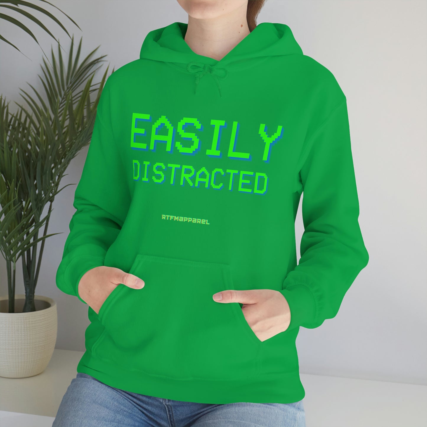 Easily Distracted - Funny, Sysadmin, Geek, Gamer, Developer, Gift Hooded Sweatshirt