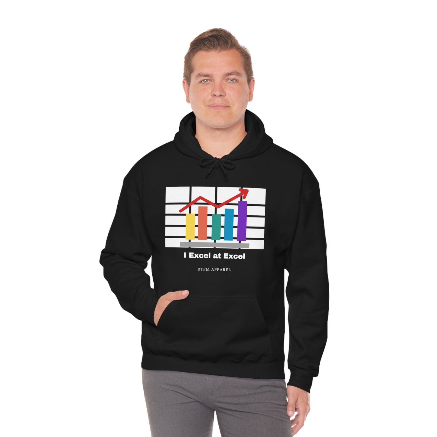 Excel Hoodie: I Excel at Excel, office humour, spreadsheets