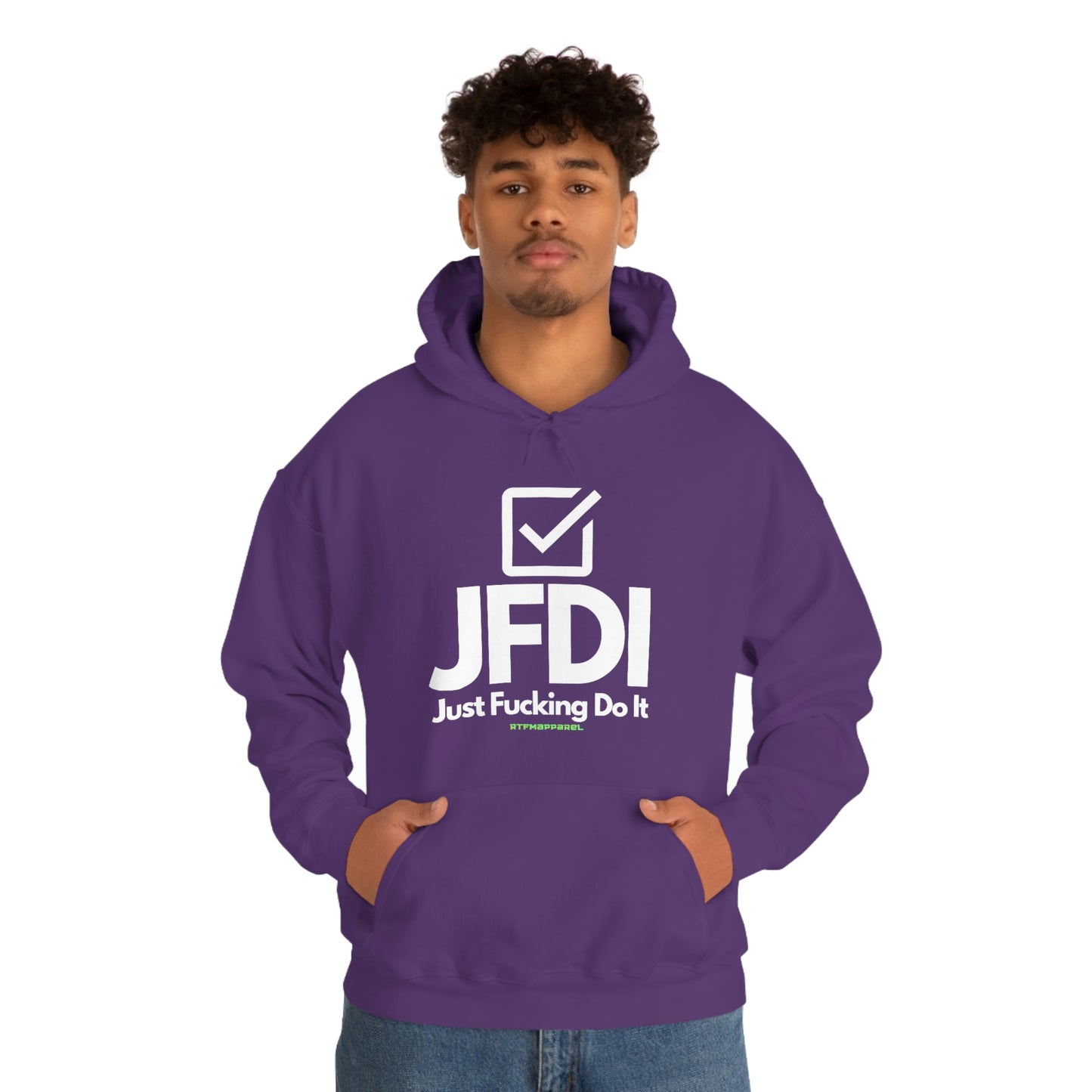 JFDI, Just do it, Funny, Sysadmin, Geek, Project Manager, Explicit, Developer, Gift, Unisex Hooded Sweatshirt